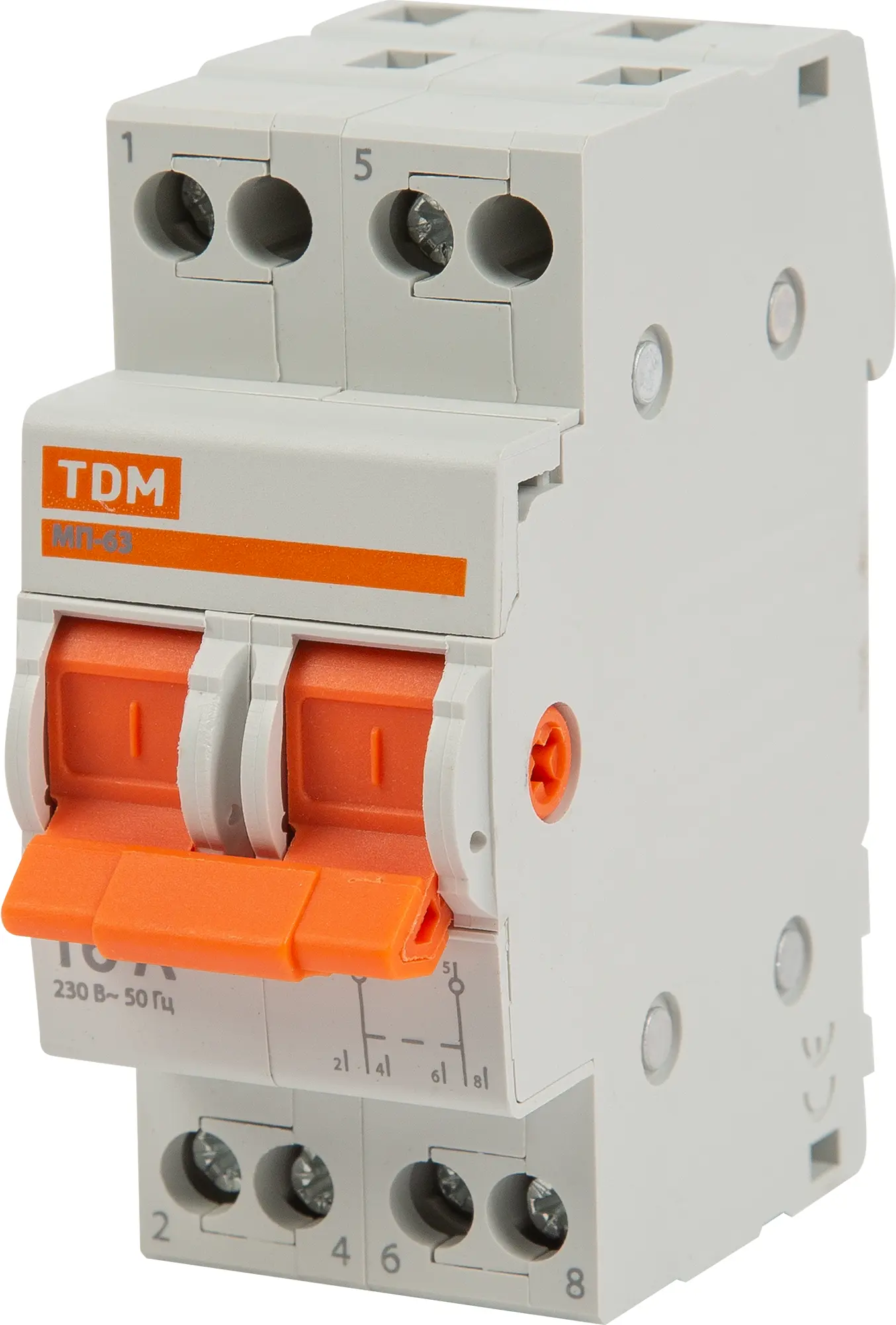 Изображение товара Выключатель нагрузки TDM Electric МП-63 2P 16 А трёхпозиционный