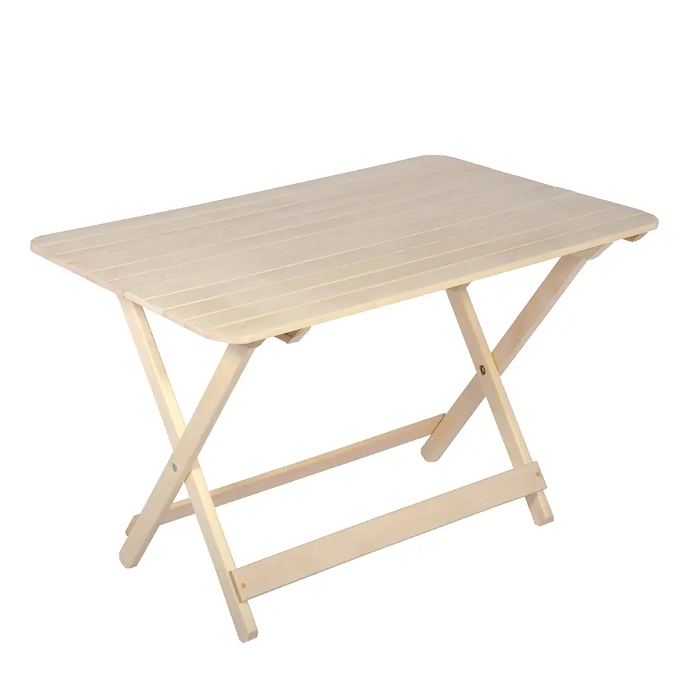 Изображение товара Нераздвижной складной садовый стол Банные штучки 120x70x72 см дерево бежевый