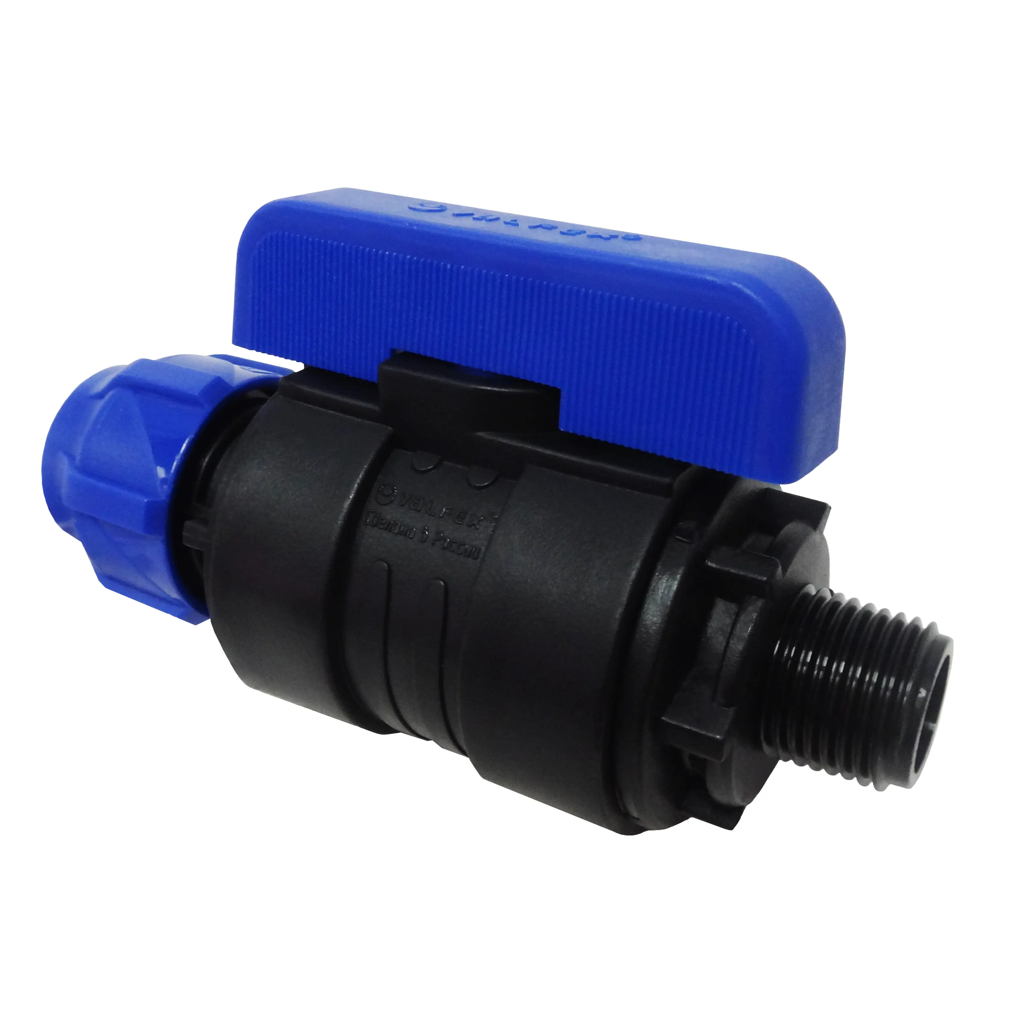 Изображение товара Кран шаровой прямой Valfex DN16 PN16 1/2"x20 НР полипропилен ручка бабочка