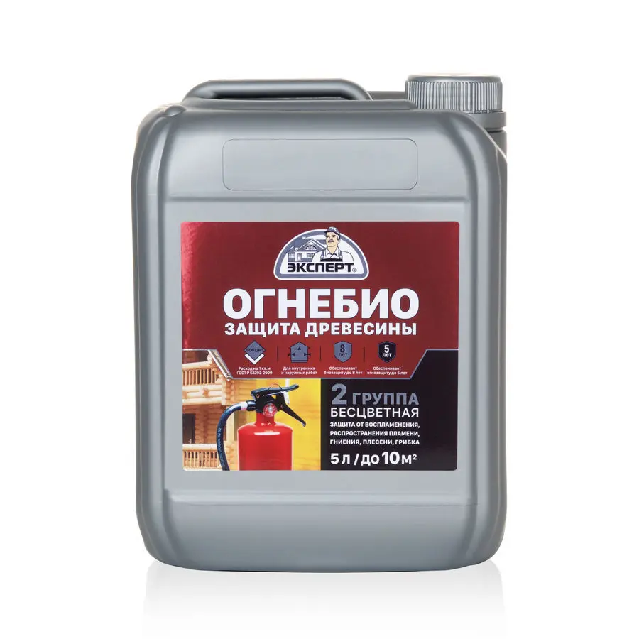 Изображение товара Состав огнебиозащитный для древесины 2 группа ЭКСПЕРТ 5 л