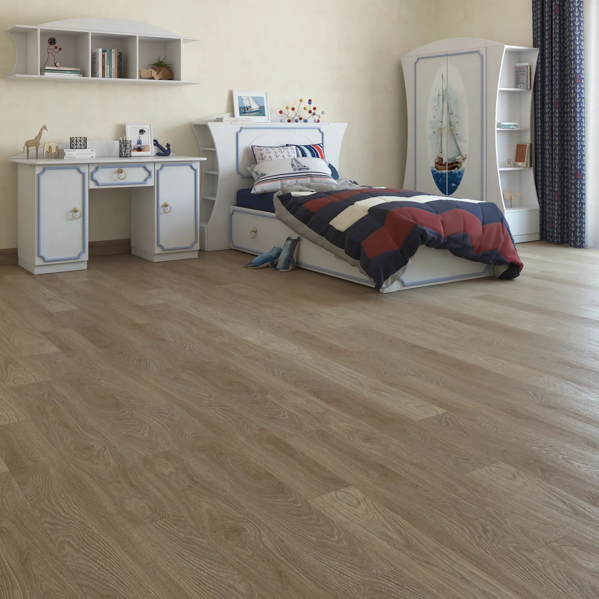 Изображение товара Ламинат ARTENS Дуб Сантьяго 8 мм 32 класс бежево-коричневый