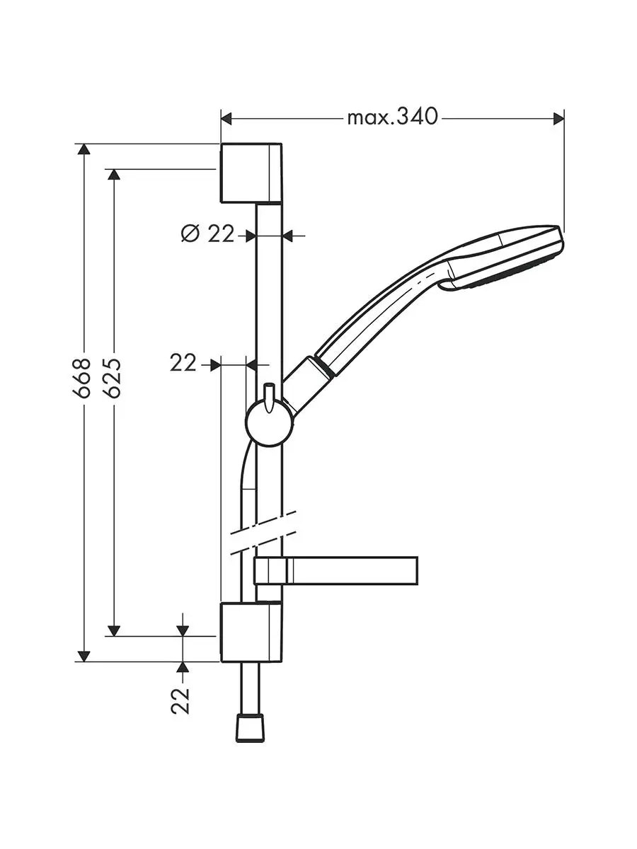 Изображение товара Душевой гарнитур Hansgrohe Croma 27772000