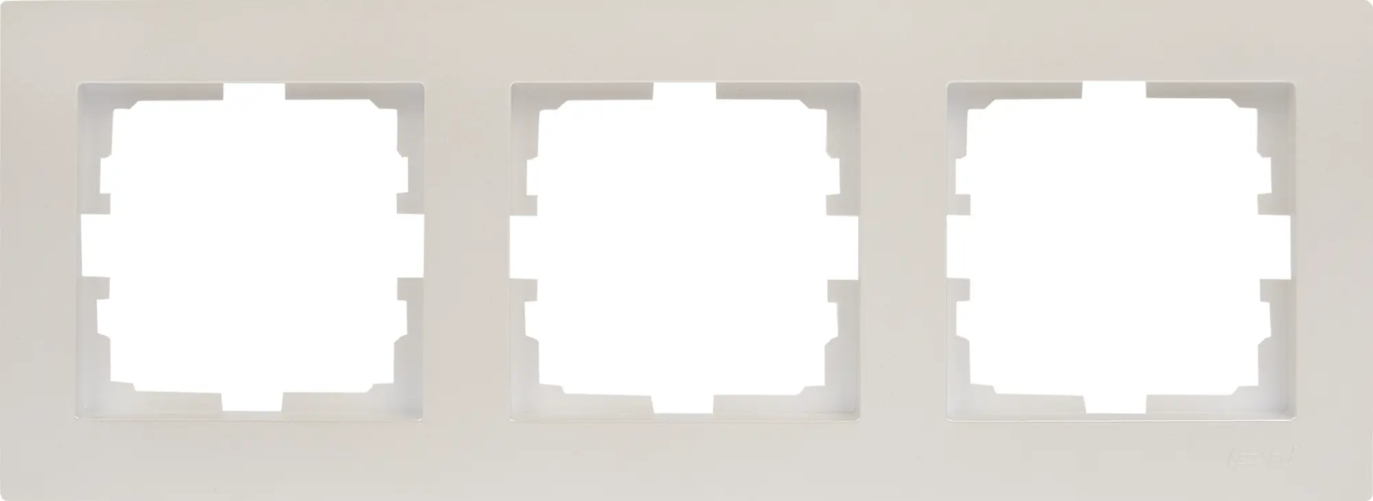 Изображение товара Рамка для розеток и выключателей Lezard Vesna 3 поста горизонтальная жемчужный белый