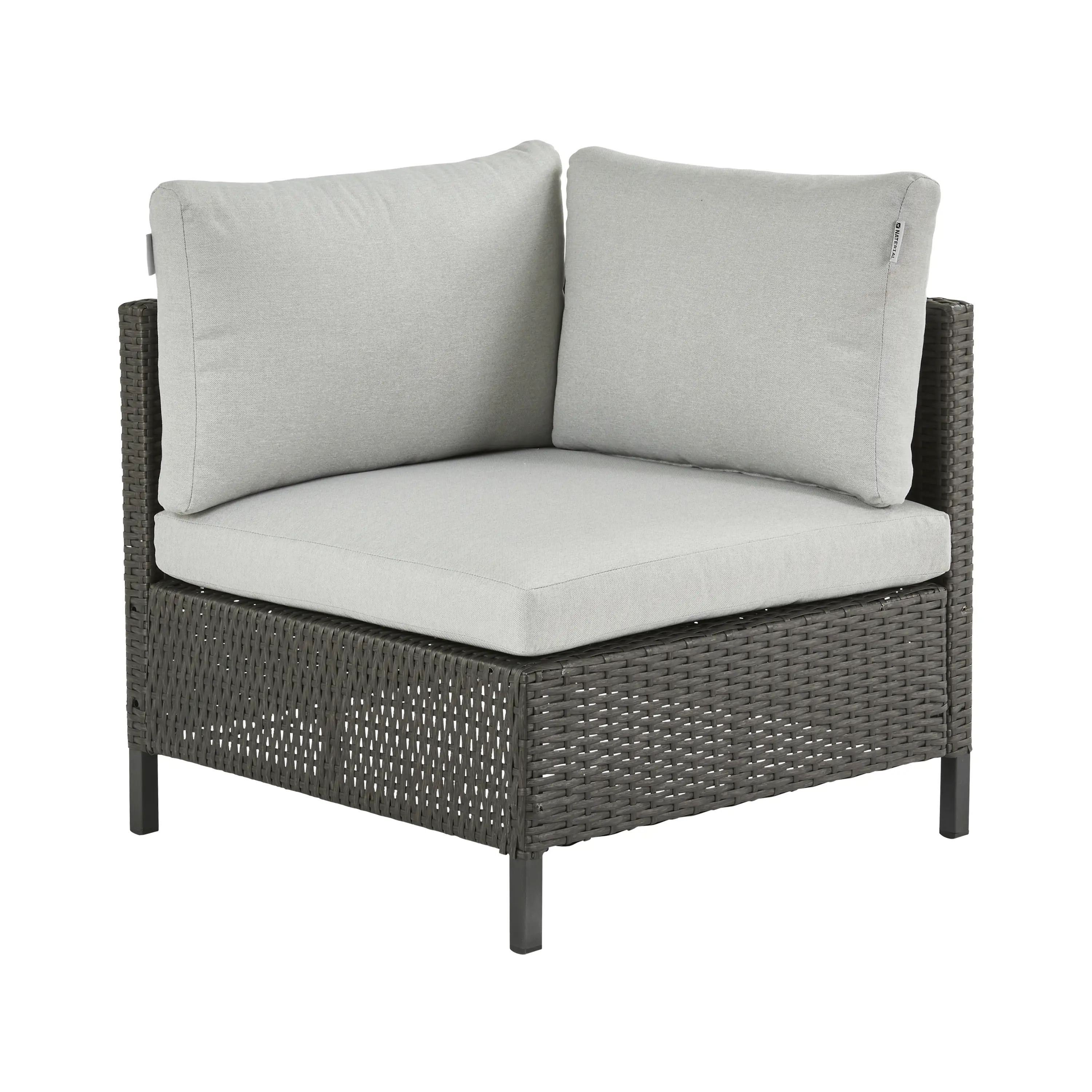 Изображение товара Угловая секция Naterial Noa Fix из искусственного ротанга с мягкими подушками