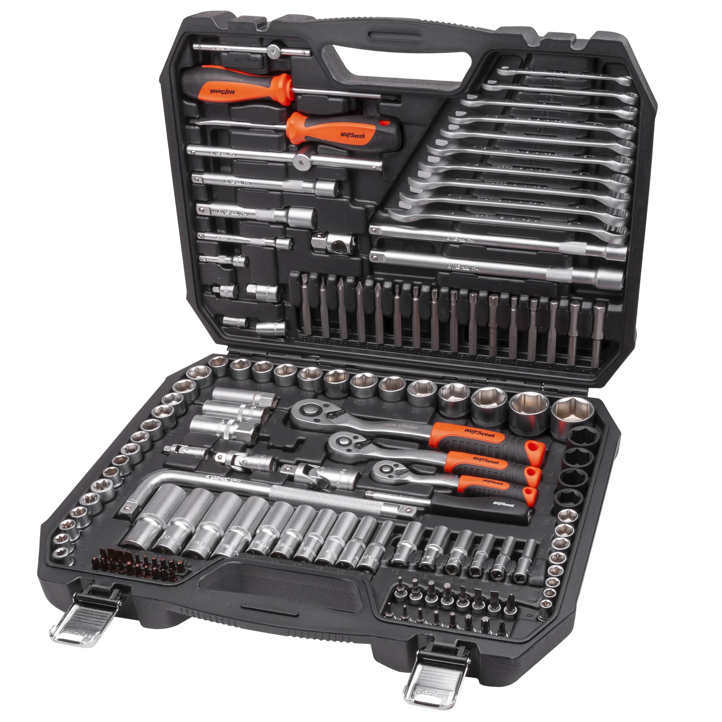 Изображение товара Профессиональный набор инструментов AV Steel AV-011144 144 предмета с кейсом