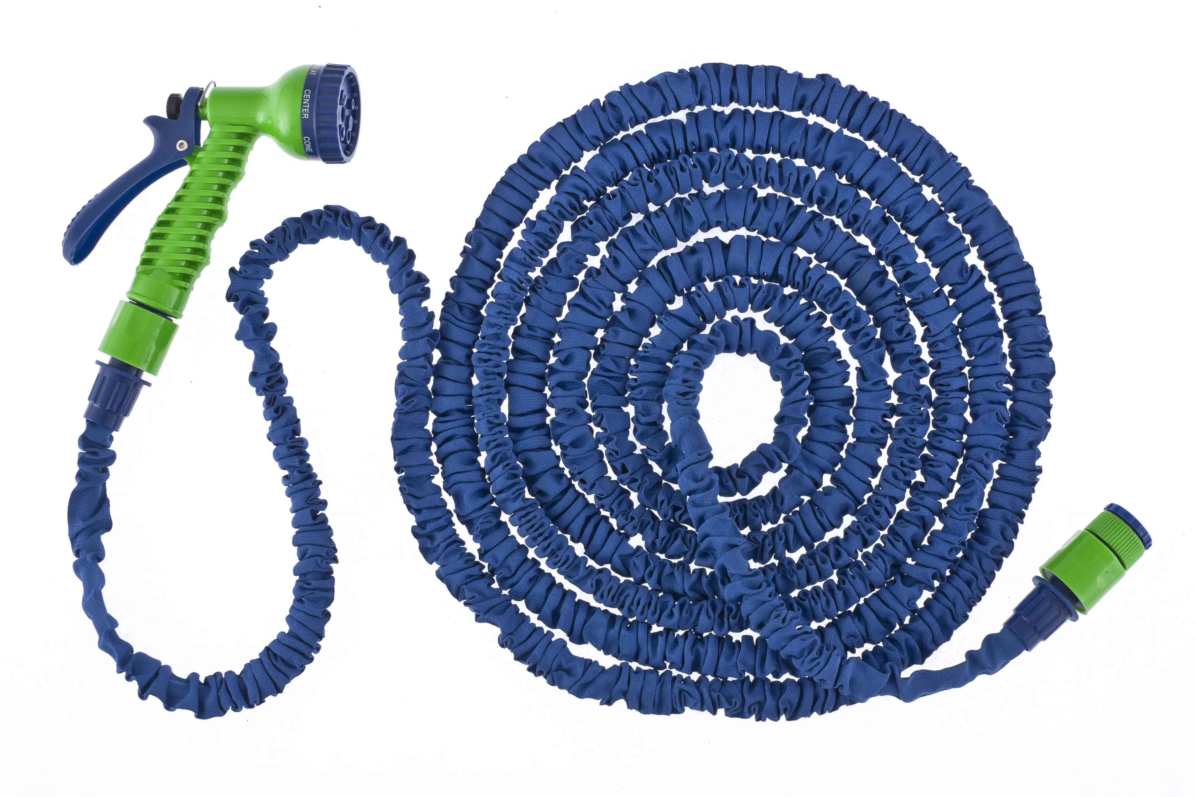 Изображение товара Шланг растягивающийся с пистолетом ø19 мм 20 м 7 режимов синий