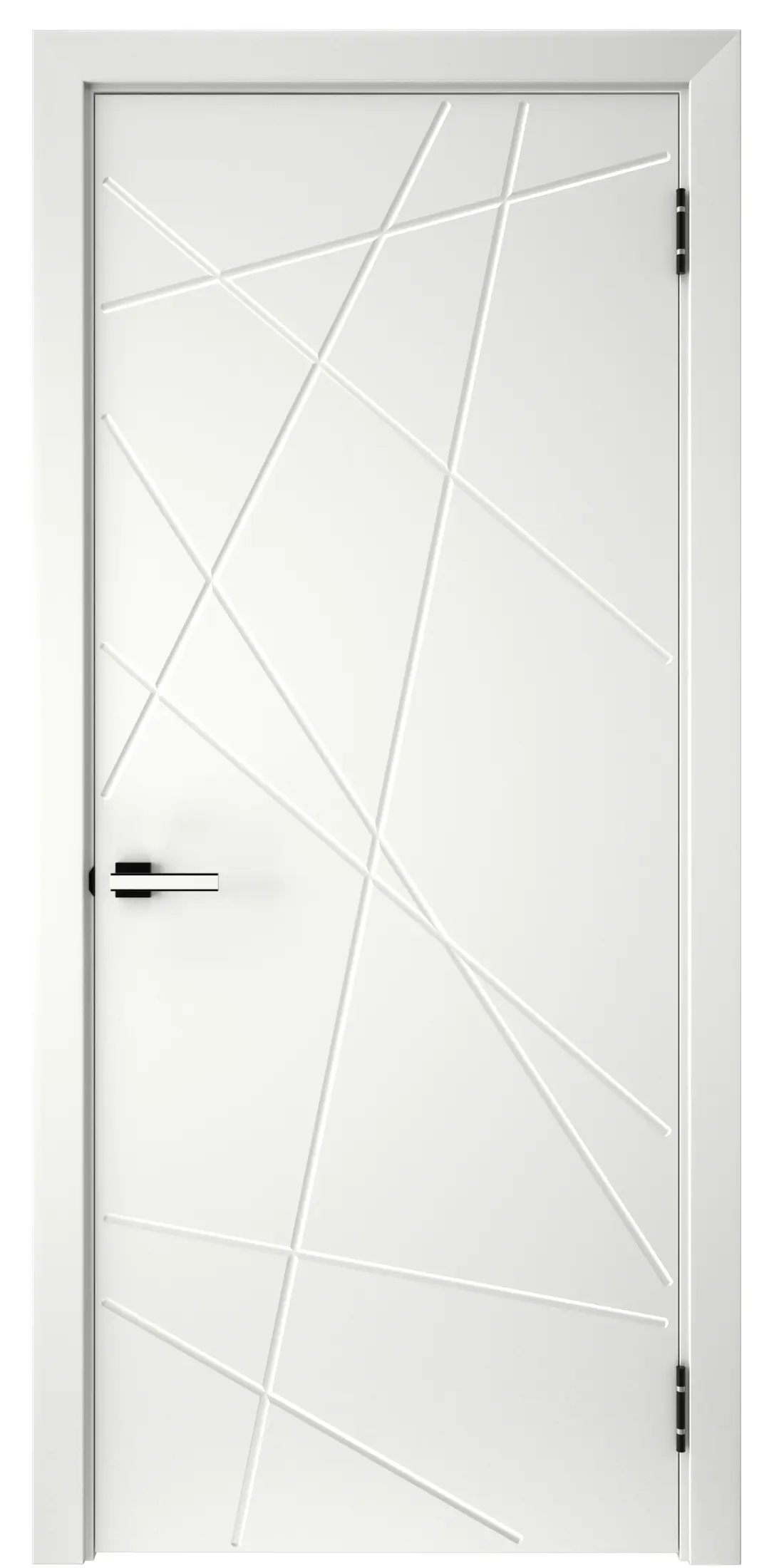 Изображение товара Межкомнатная глухая дверь Графика 90x200 см эмаль белая замок петли