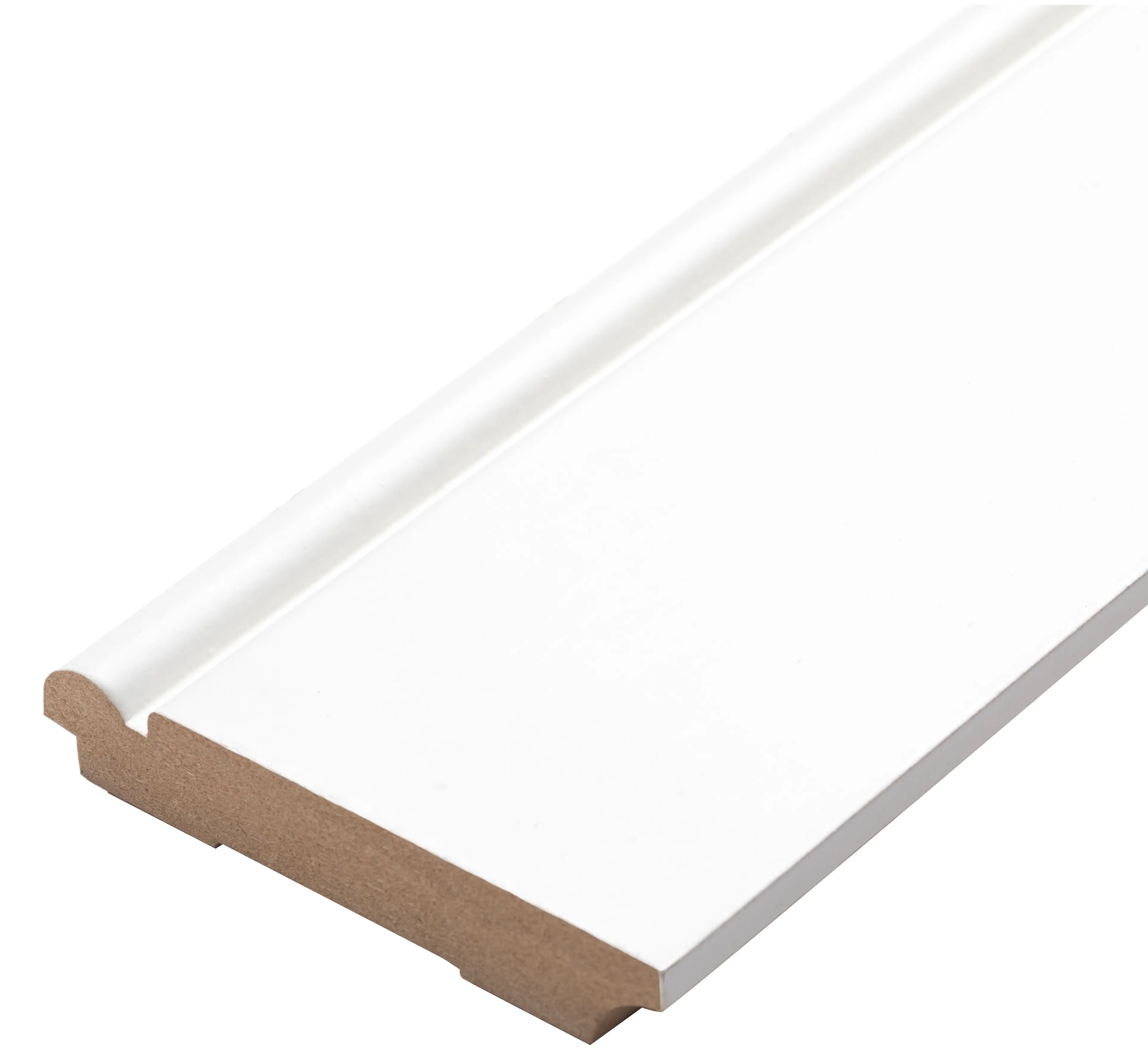 Изображение товара Цоколь МДФ Вайнскот Т-011-16-090 белый 2070x90x16 мм