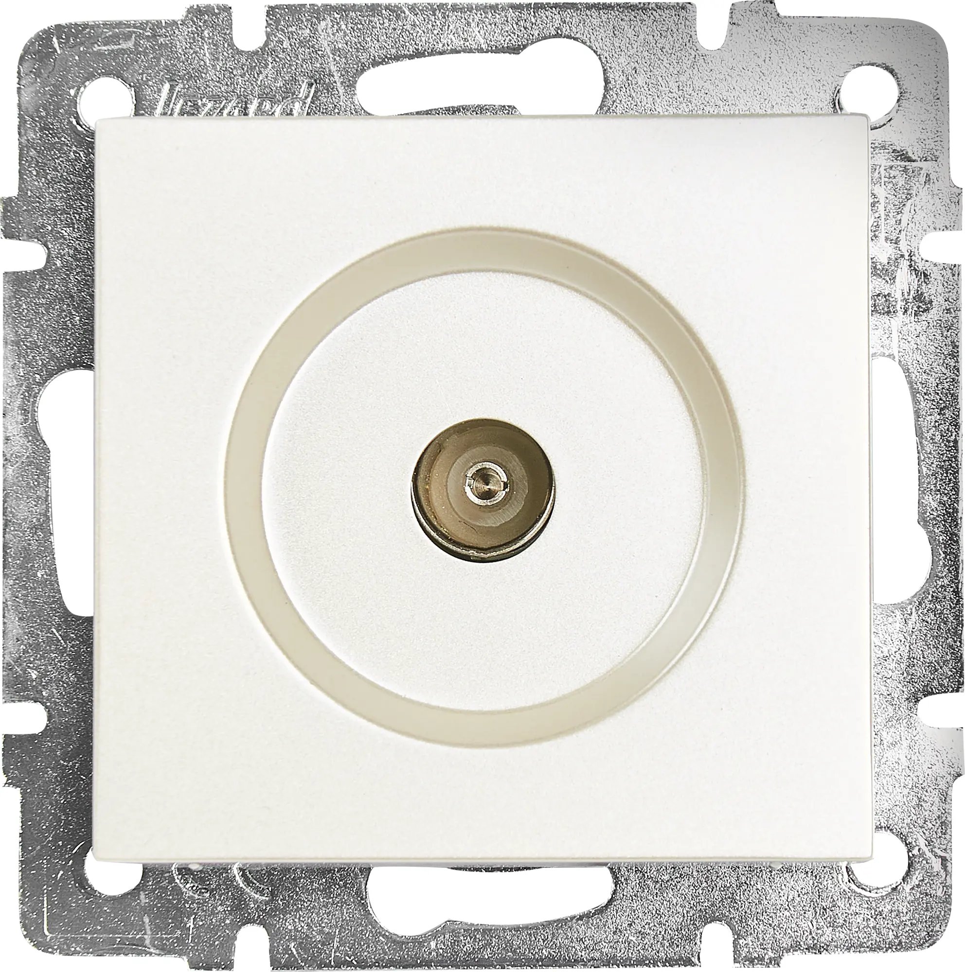 Изображение товара Розетка телевизионная Lezard Vesna жемчужный белый перламутровая для скрытой установки