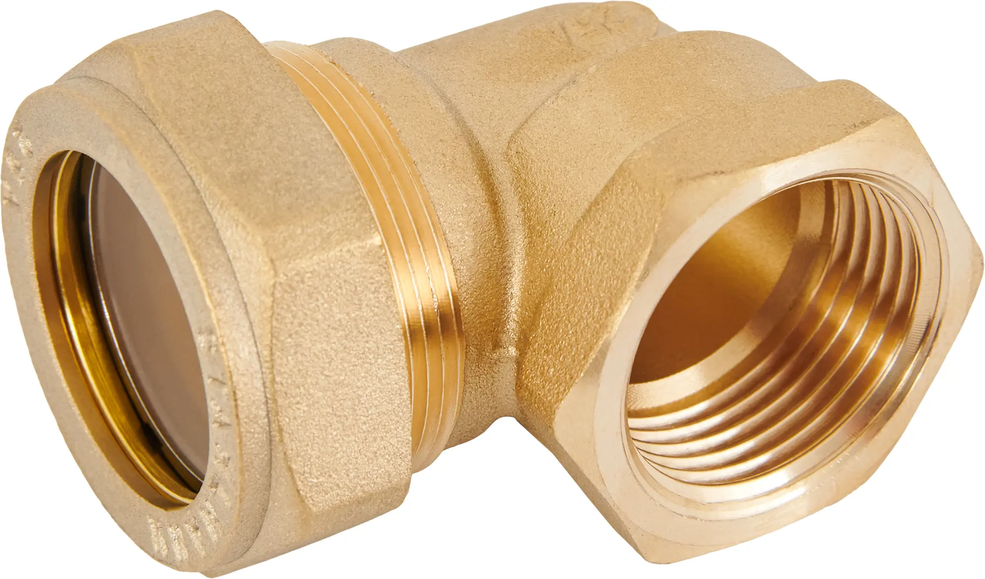 Изображение товара Угольник комбинированный 90°, Stahlmann 1"x25 мм латунь для водоснабжения