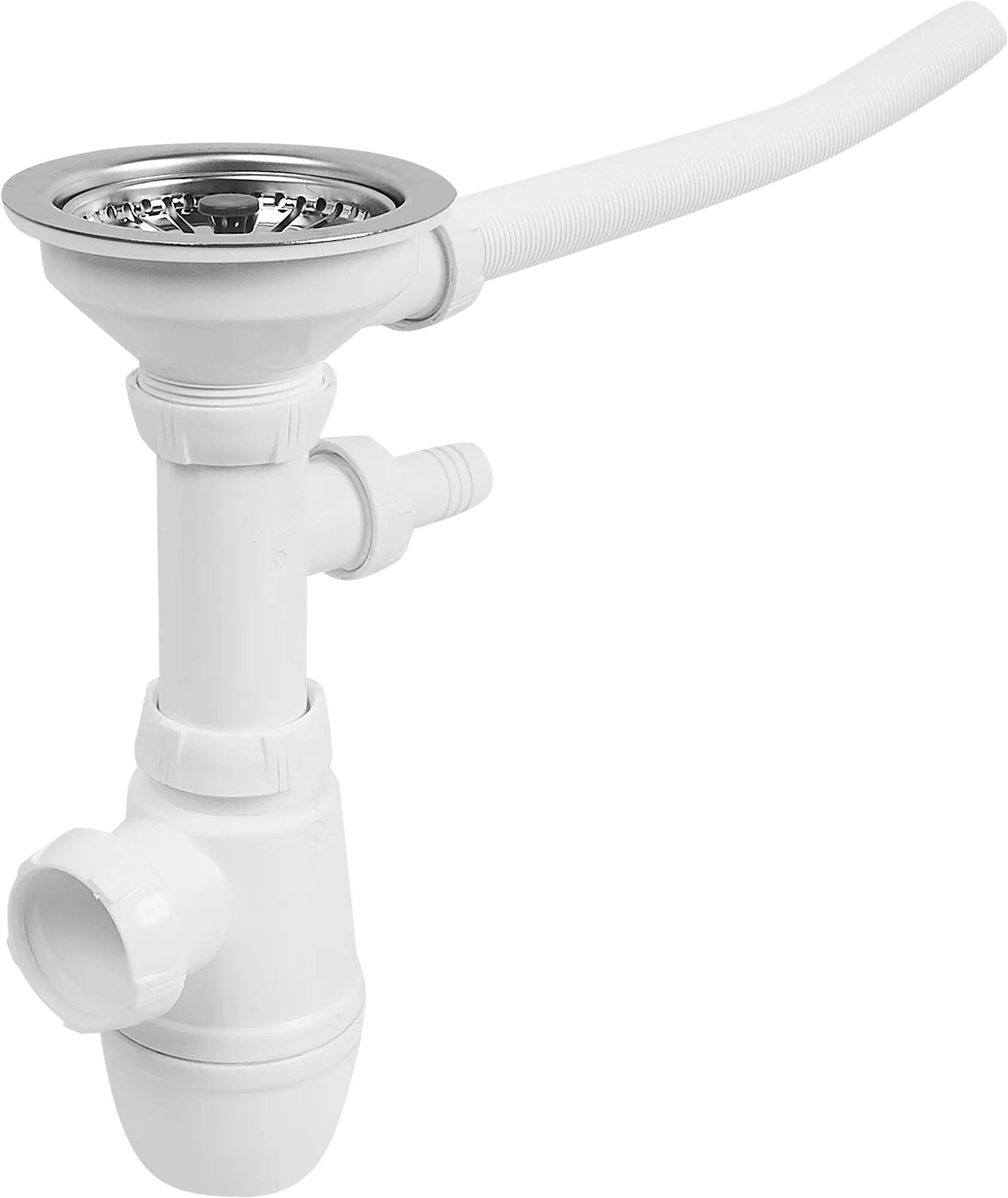 Изображение товара Сифон для мойки Wirquin с универсальным переливом 90 мм