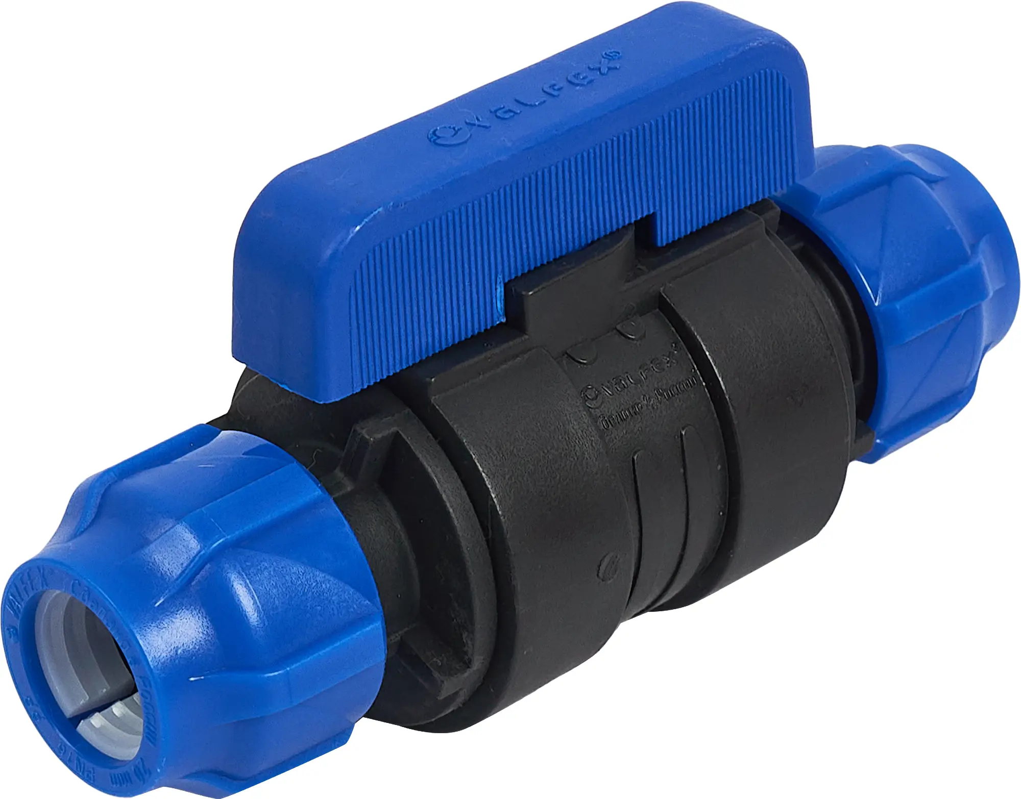 Изображение товара Кран шаровой прямой Valfex PN16 20 мм из полипропилена с ручкой бабочка