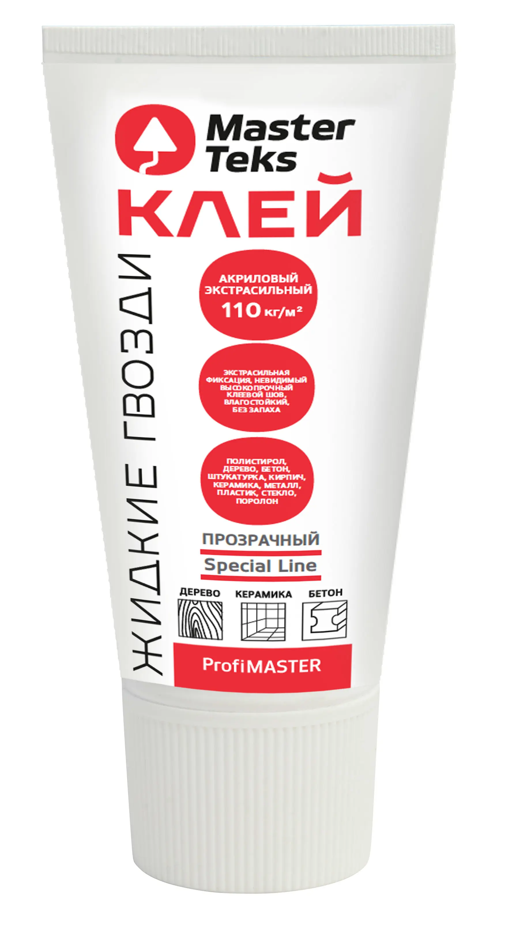 Изображение товара Клей акриловый MasterTeks экстрасильный прозрачный 180 г