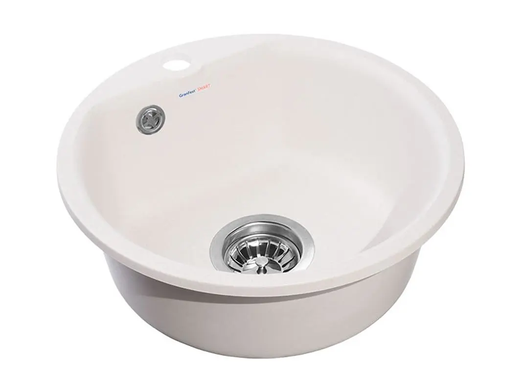 Изображение товара Мойка под столешницу Granfest Smart 43.40x43.40 из мрамора белая врезная