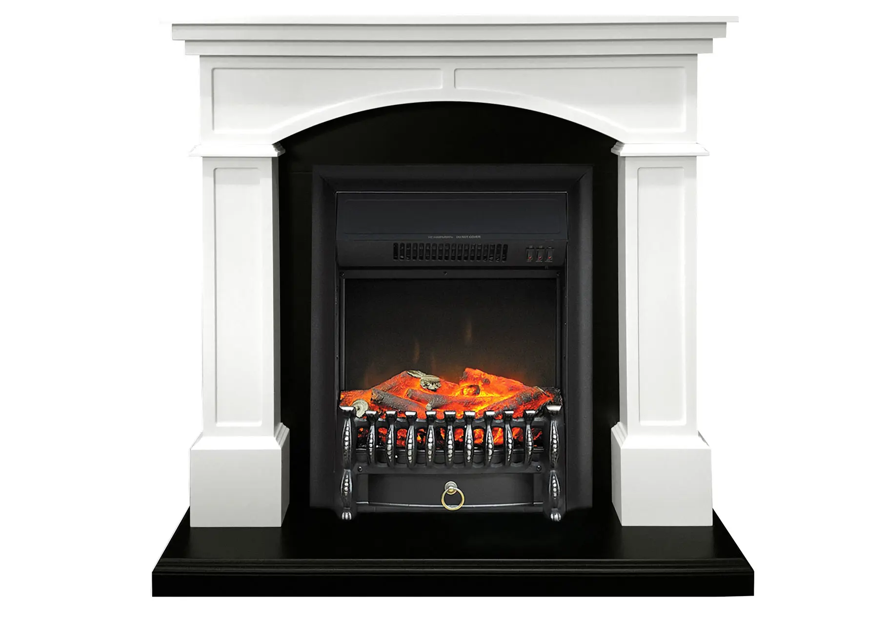 Изображение товара Каминокомплект Langford с очагом Fobos Bl белый - стильный электрокамин для дома