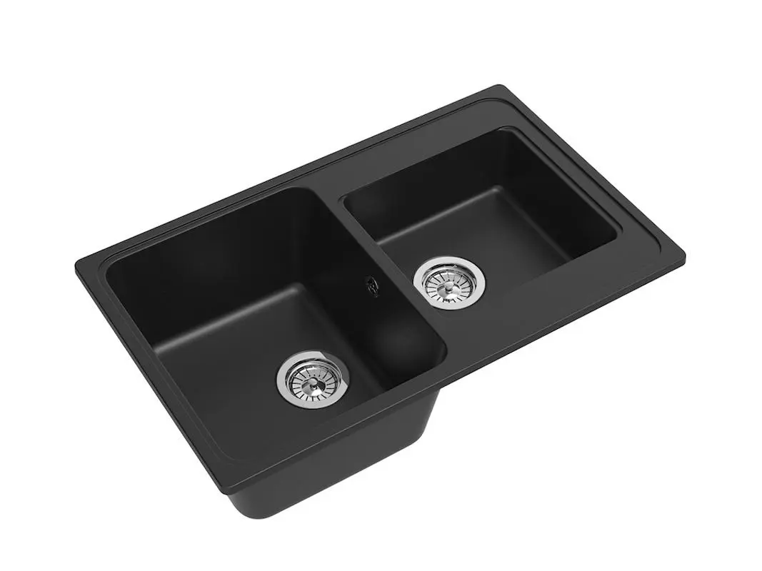 Изображение товара Мойка под столешницу Ewigstein прямоугольная 77.50x48 см глубина 19.50 см кварц цвет антрацит