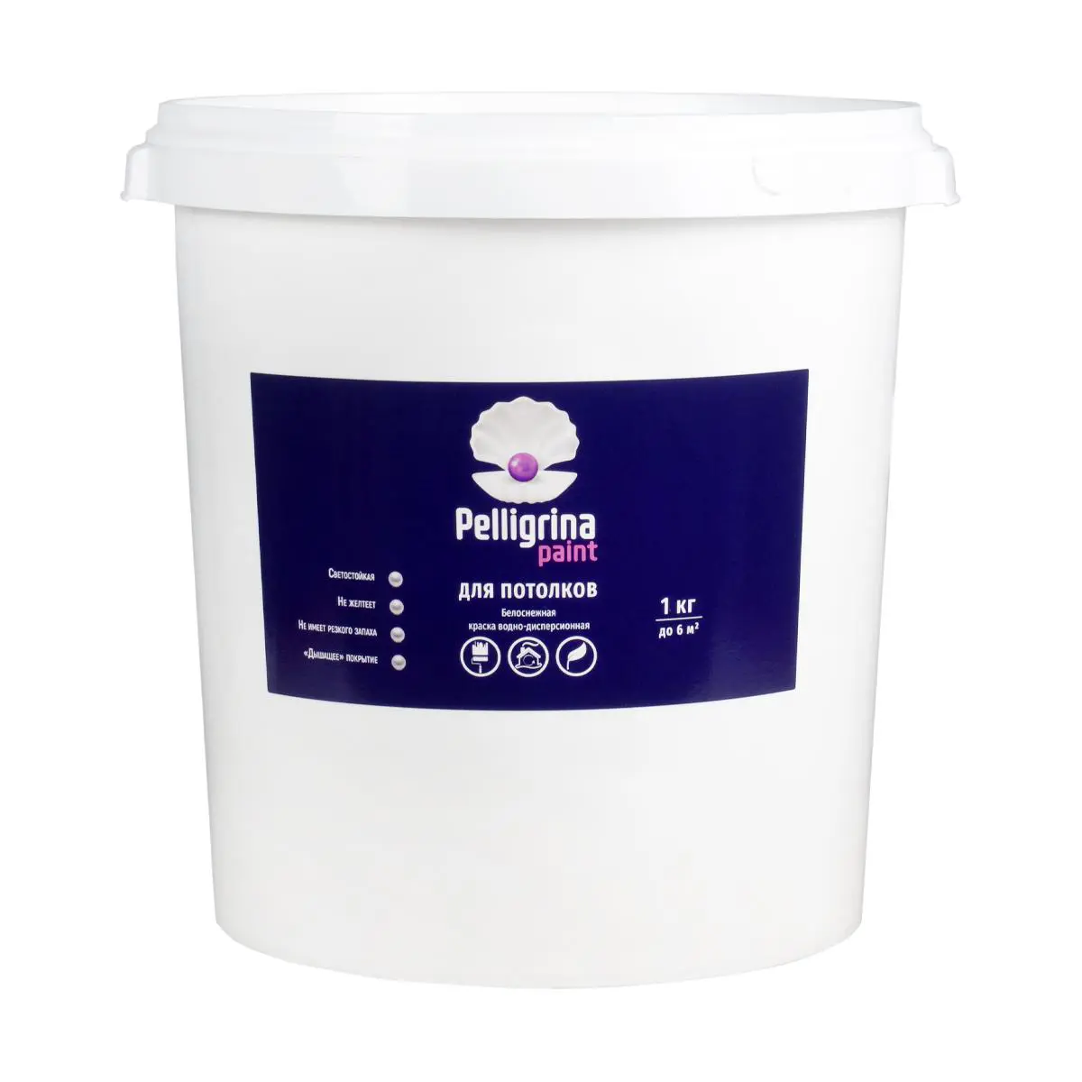 Изображение товара Краска для стен и потолков PELLIGRINA PAINT РР-023 45 л белоснежная внутренняя