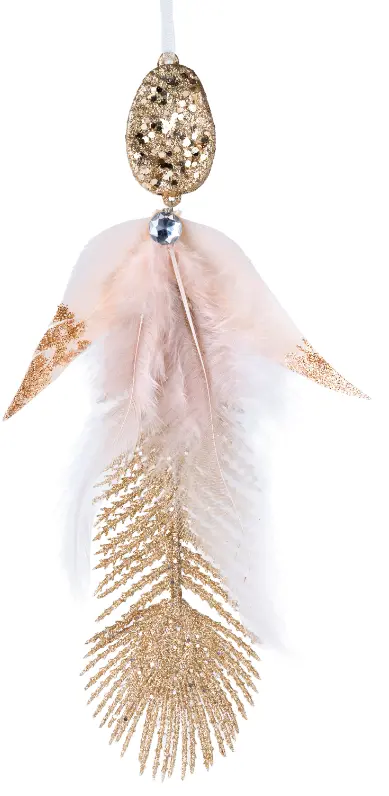 Изображение товара Подвесное украшение "Перышко" 1x21x11.5 полипропилен белый