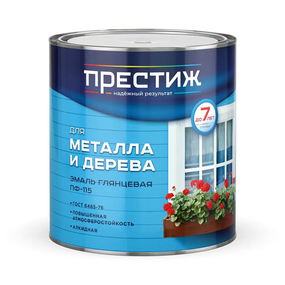 Изображение товара Эмаль ПРЕСТИЖ ХОЛДИНГ 01-001-007-028 глянцевая цвет красный 2.8 кг