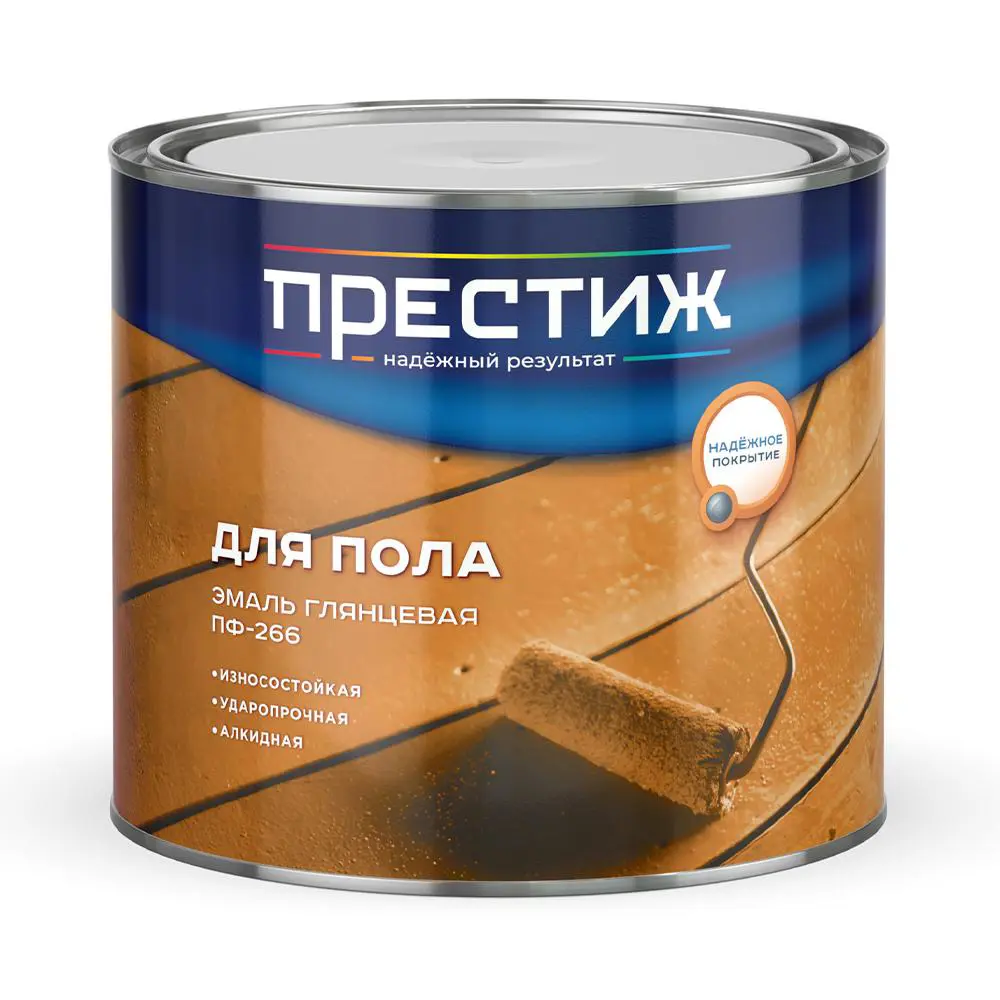 Изображение товара Эмаль ПРЕСТИЖ ХОЛДИНГ глянцевая для пола 1.9 кг желтая