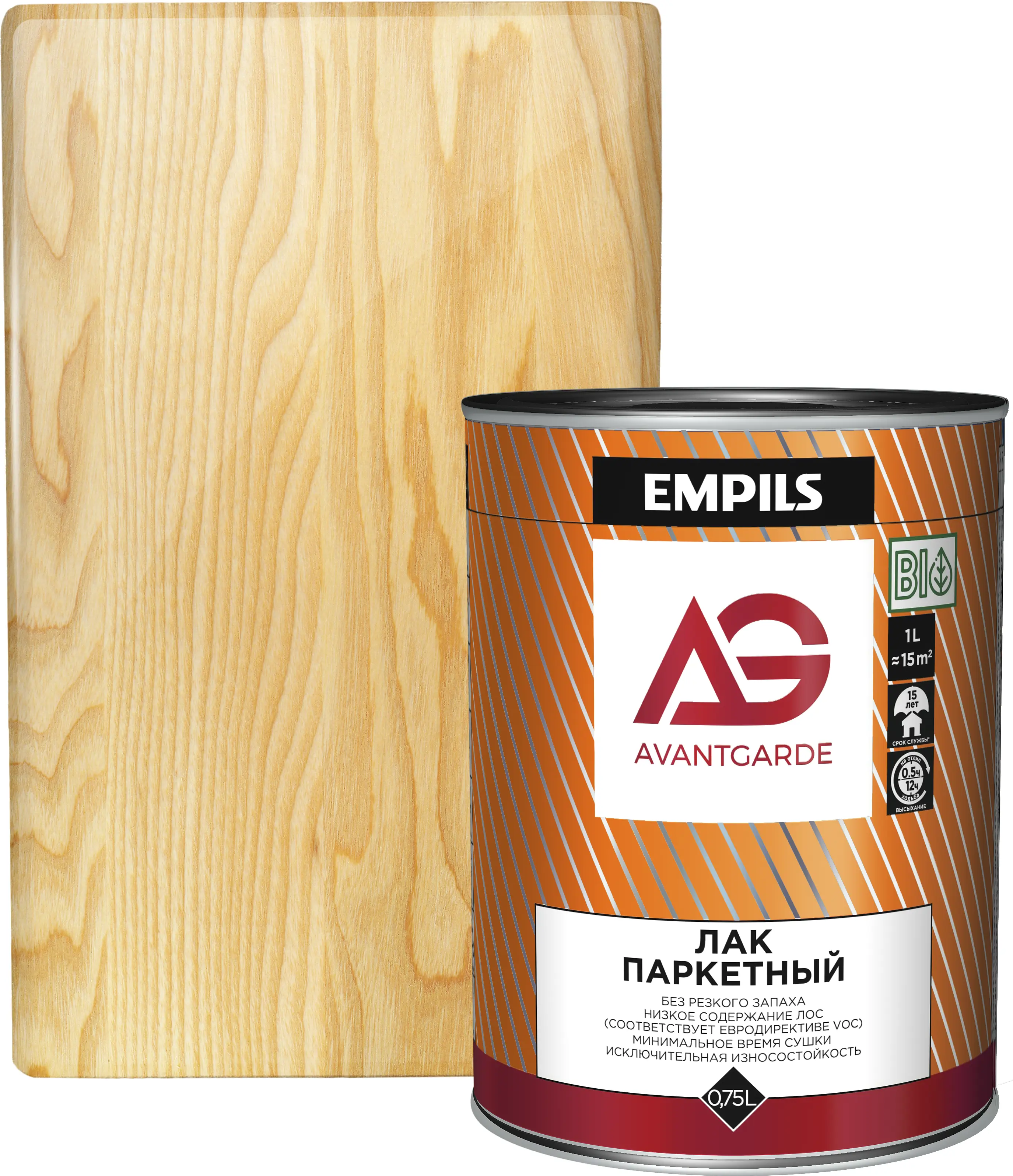 Изображение товара Паркетный лак AvantGarde полуматовый бесцветный 0.75 л для внутреннего применения