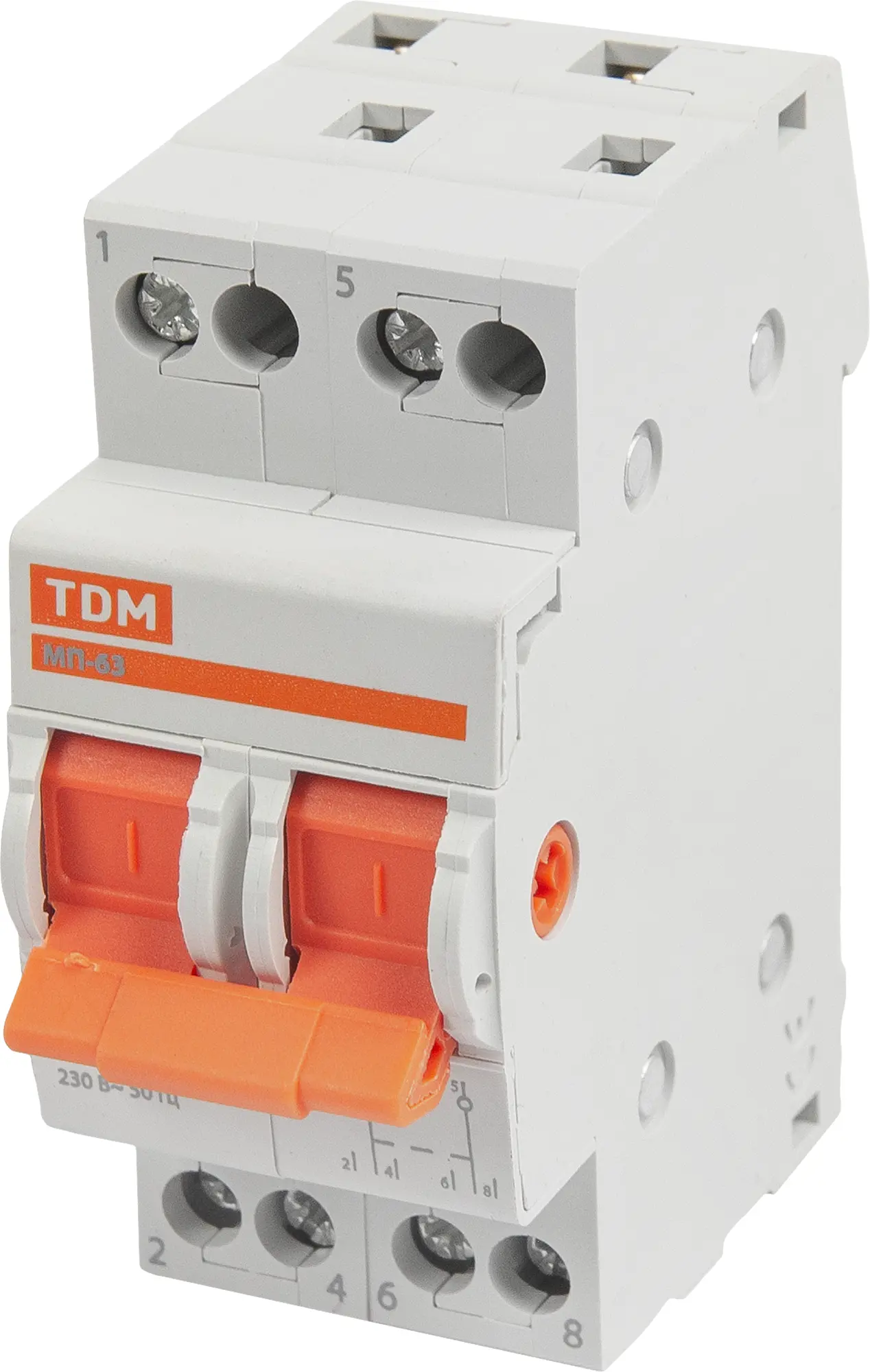 Изображение товара Выключатель нагрузки TDM Electric МП-63 2P 25 А трёхпозиционный