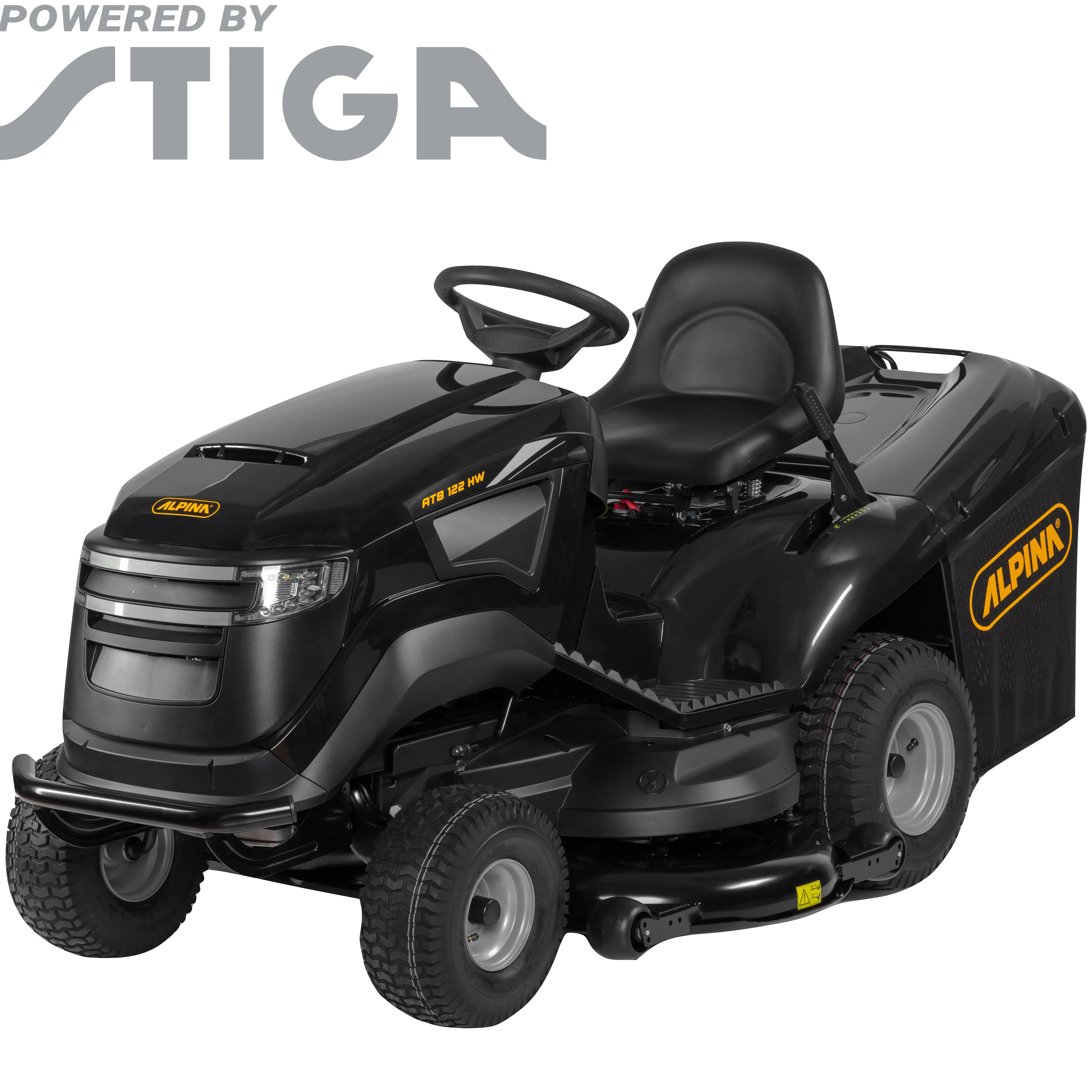 Изображение товара Садовый трактор Alpina AT 8 122HW с мощностью 15.4 л.с. и функциями мульчирования