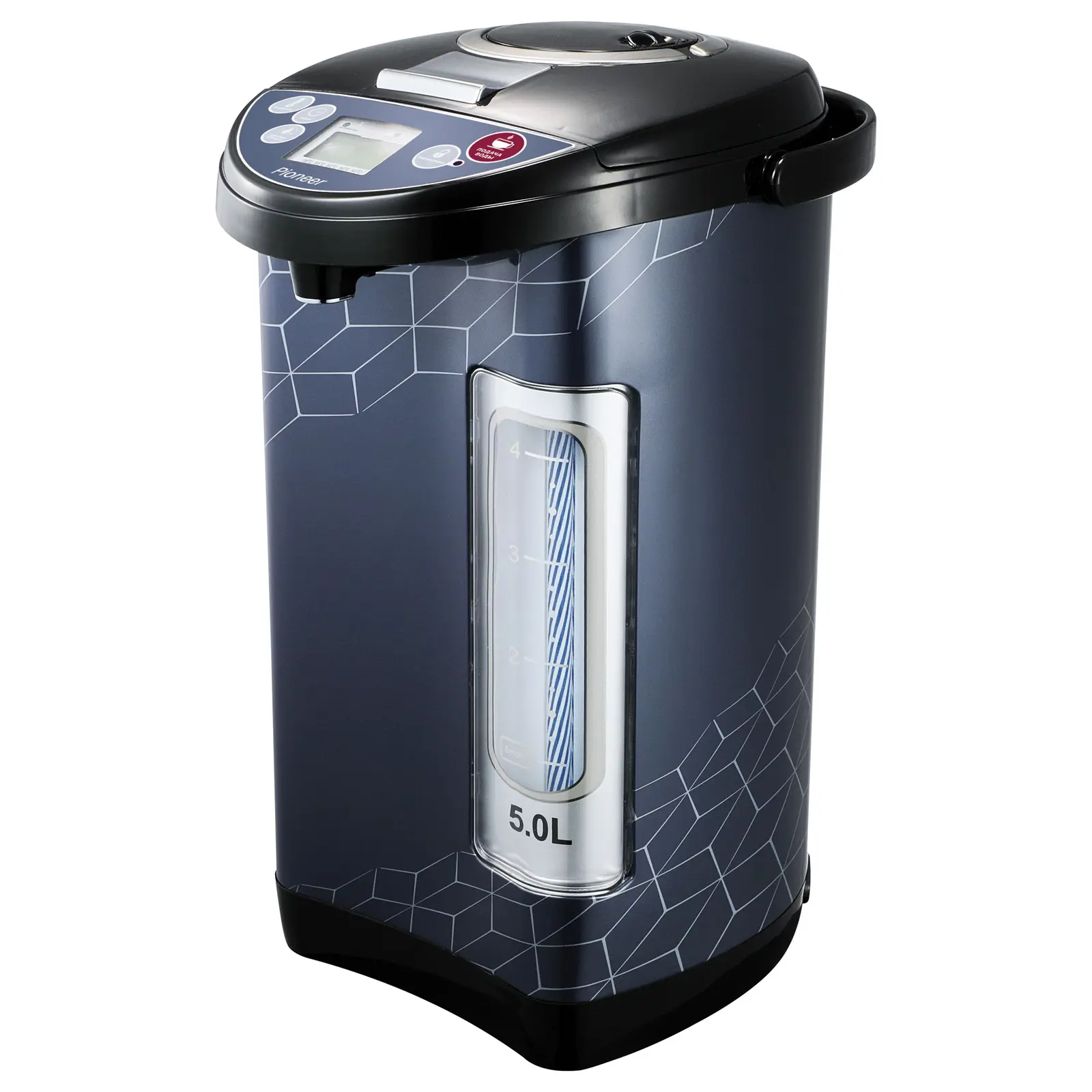 Изображение товара Термопот Pioneer TP735 5 л металлик черный серый с сенсорным управлением и функциями безопасности