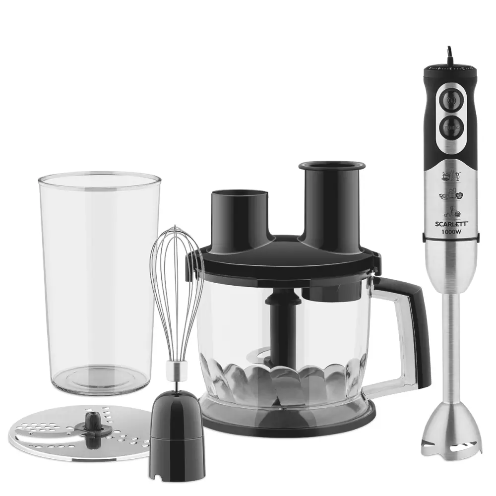 Изображение товара Погружной блендер Scarlett SC-HB42K01 5 скоростей 1000 Вт цвет черный