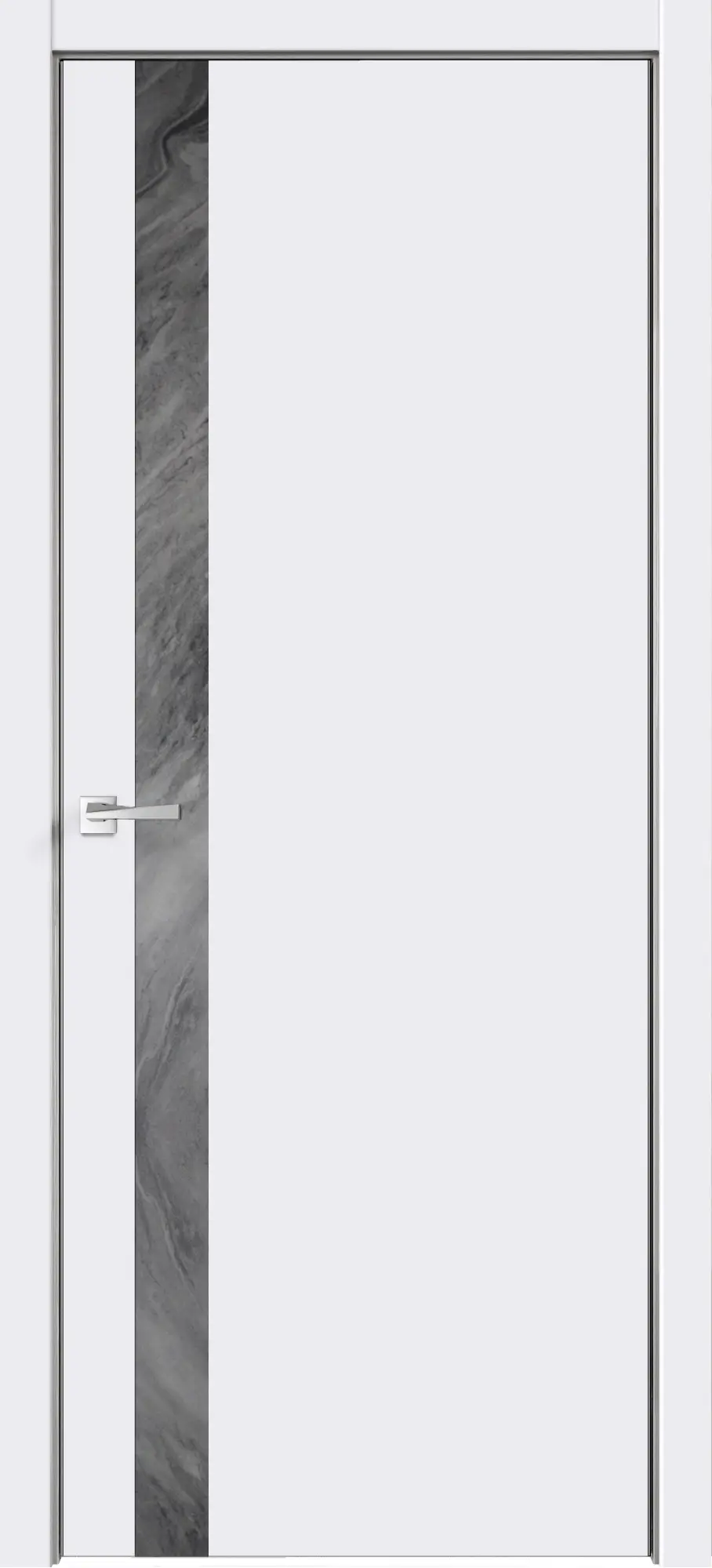 Изображение товара Дверь межкомнатная глухая с замком и петлями Дайона 4 80x200 см ПВХ софт милк/сланец грей