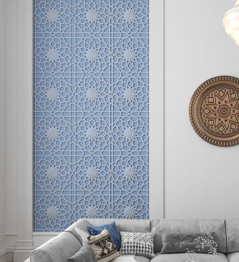 Изображение товара 3D Панель гипсовая Дикарт Маркет Восток 0.36м² белый 1 панель 600x600мм