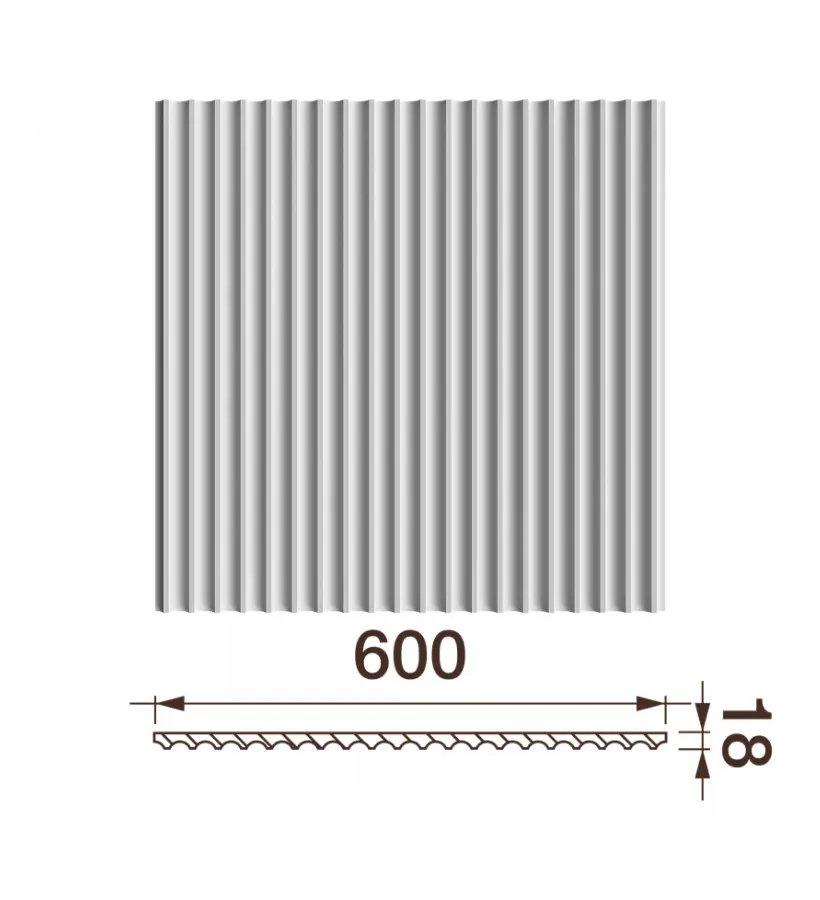 Изображение товара 3D Панель гипсовая Дикарт Маркет Паллада 0.36м² белый 1 панель 600x600мм