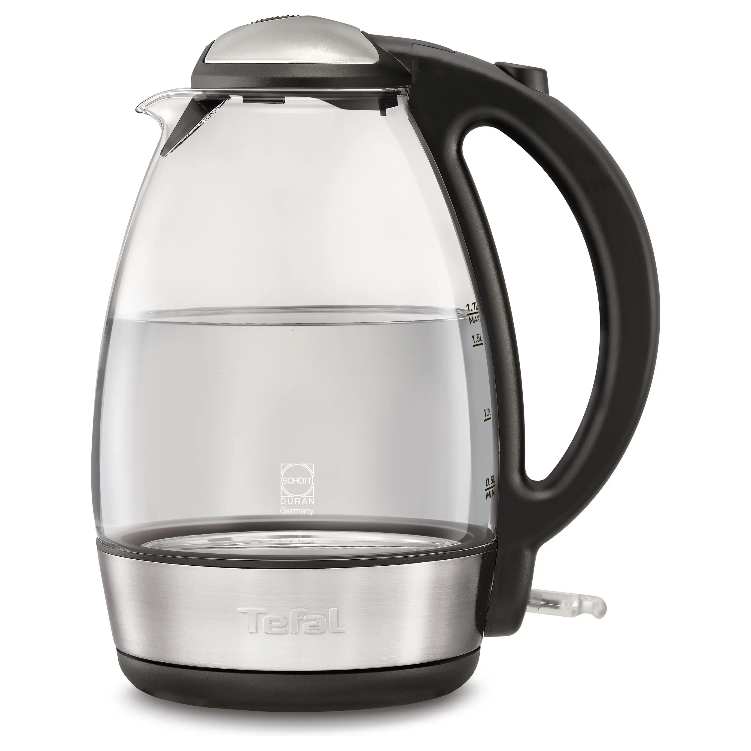 Изображение товара Электрический чайник Tefal 1.7 л стекло цвет черный KI720830