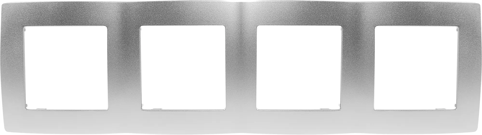 Изображение товара Рамка для розеток и выключателей Эра 12-5004-03 4 поста серый для монтажа с защитой стен