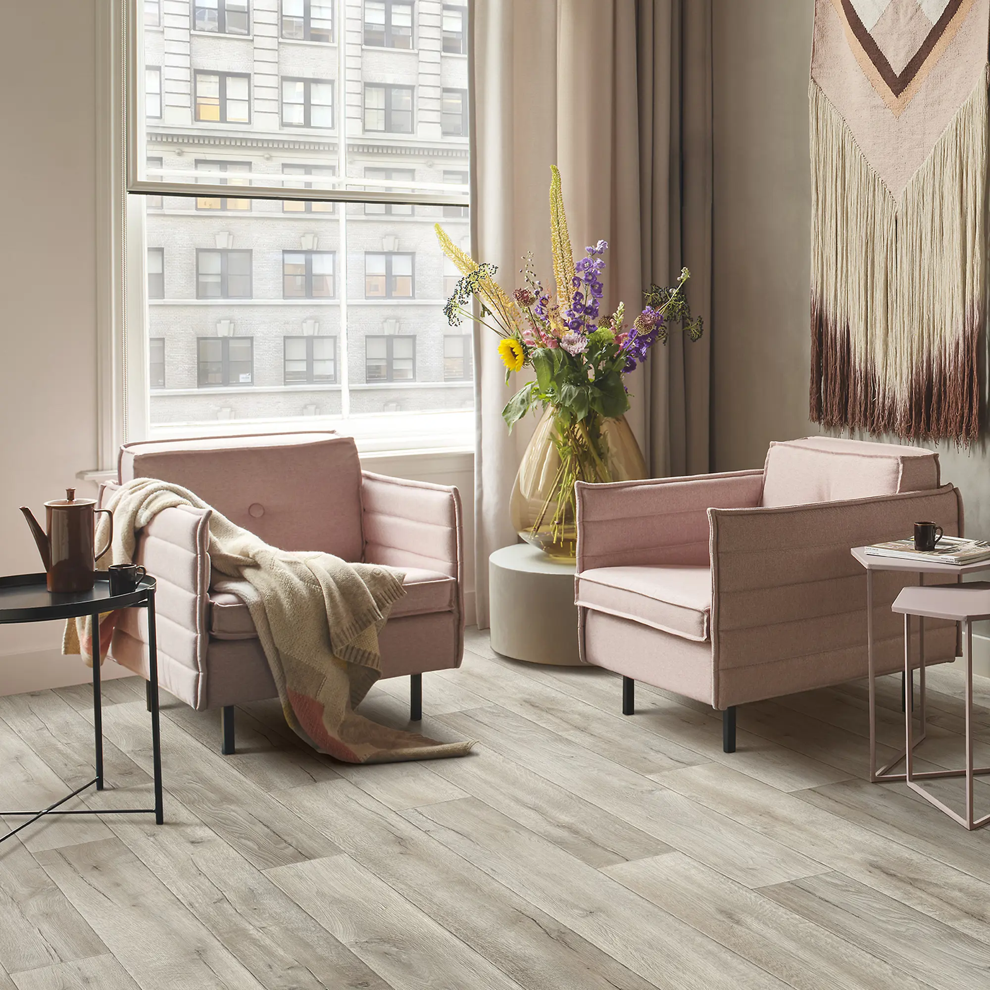 Изображение товара Линолеум Дуб Вагнер 33 класс 2 м, серый, влагостойкий, экологичный