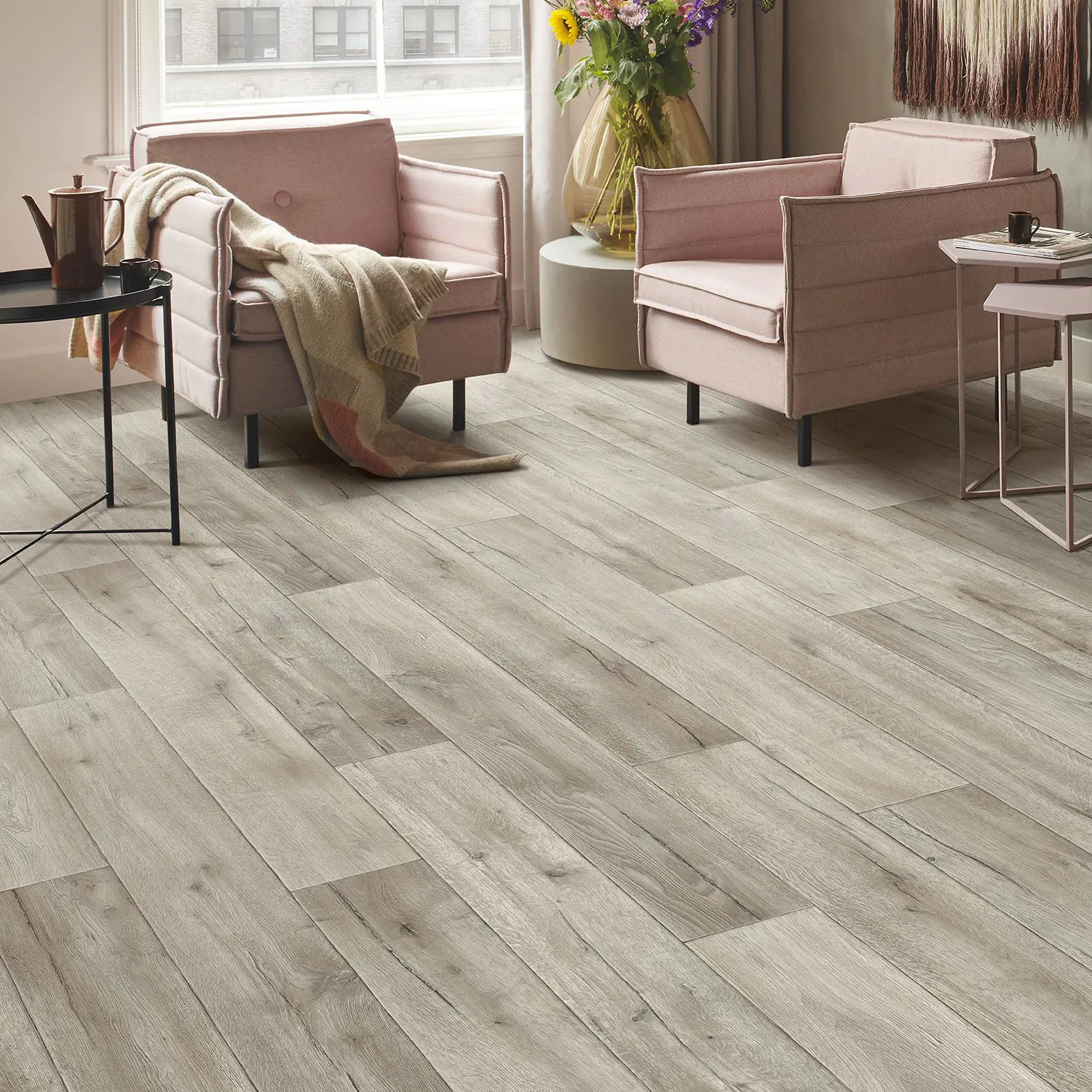 Изображение товара Линолеум коммерческий Дуб Вагнер 33 класс 3 м серый для помещений с высокой проходимостью