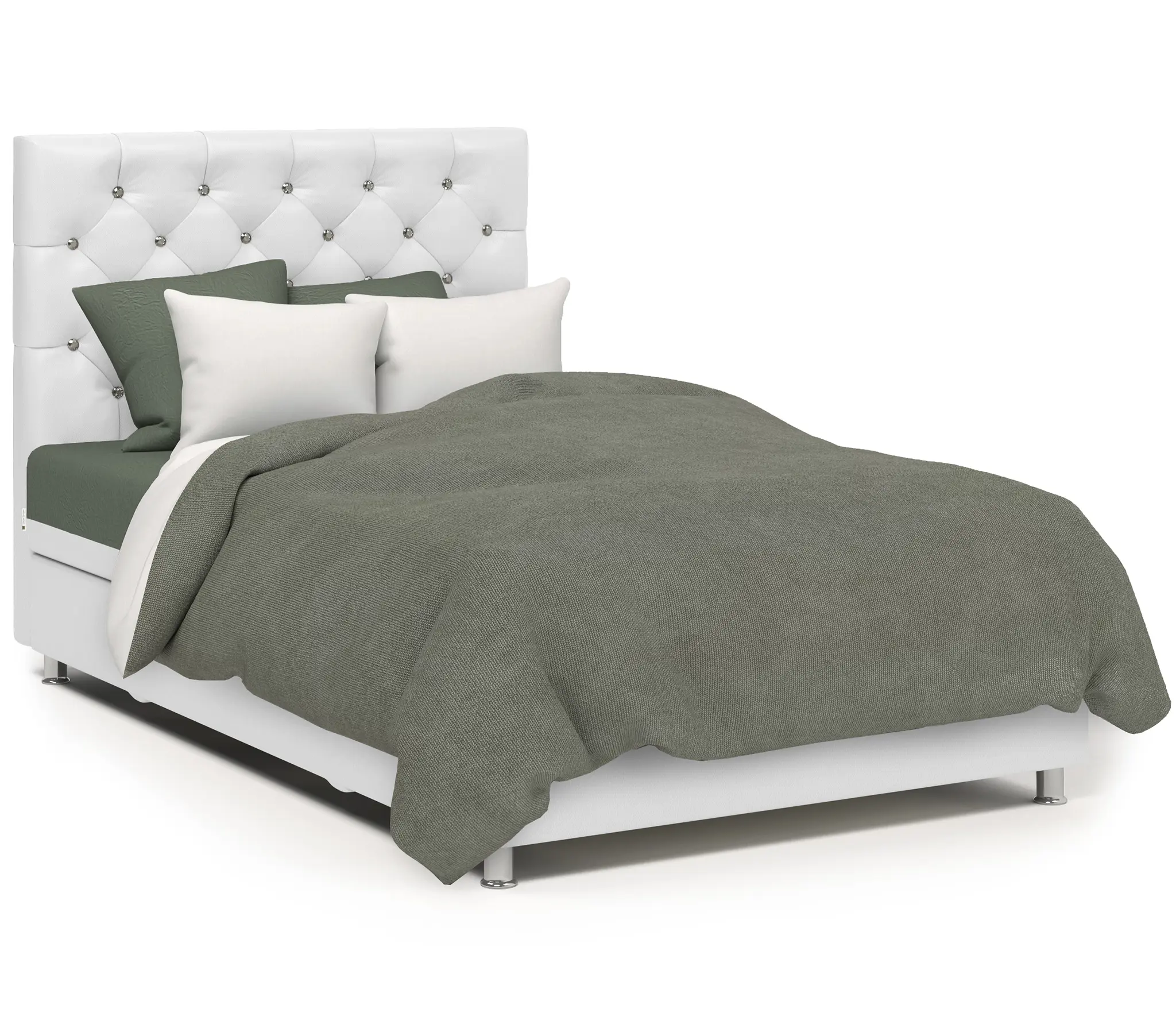 Изображение товара Кровать Шарм-дизайн Шармэль 80430441 люкс Фиолетовая с ящиком и матрасом