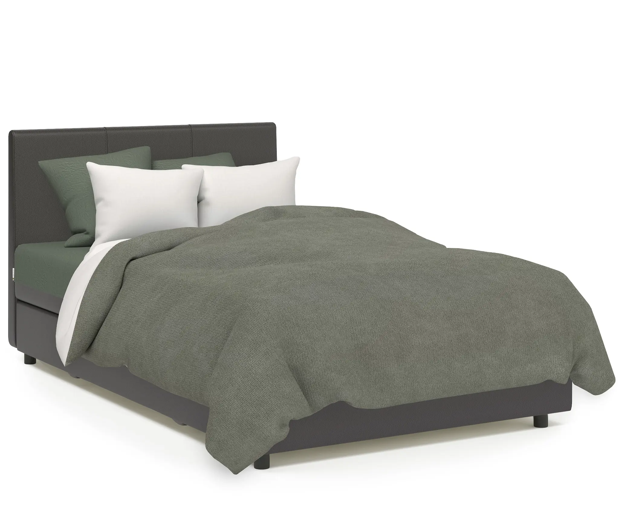 Изображение товара Кровать Шарм-дизайн Классика с ящиком и матрасом 100x198 см коричневая