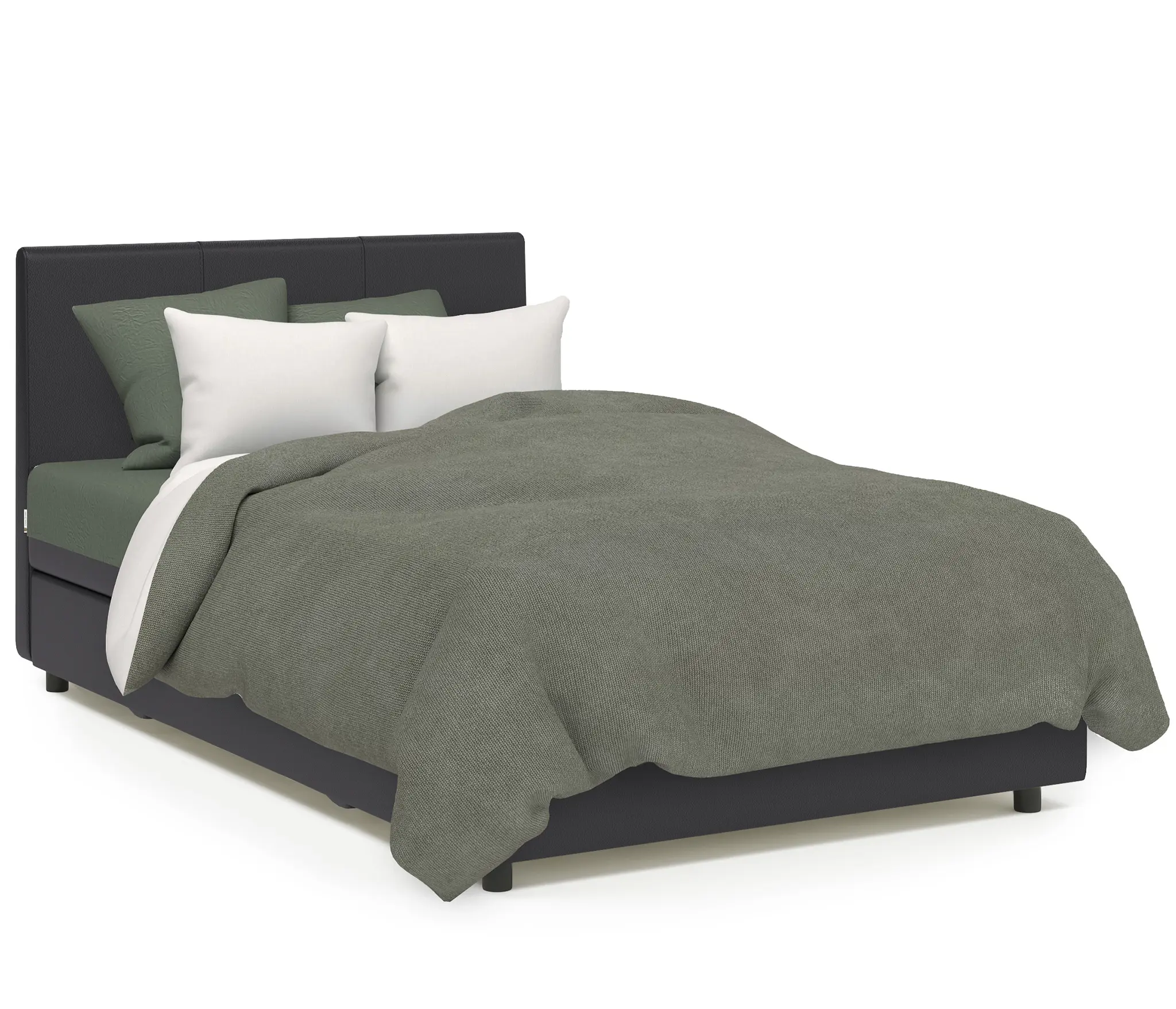 Изображение товара Кровать Шарм-дизайн Классика 80430254 с ящиком и матрасом, черная, Россия