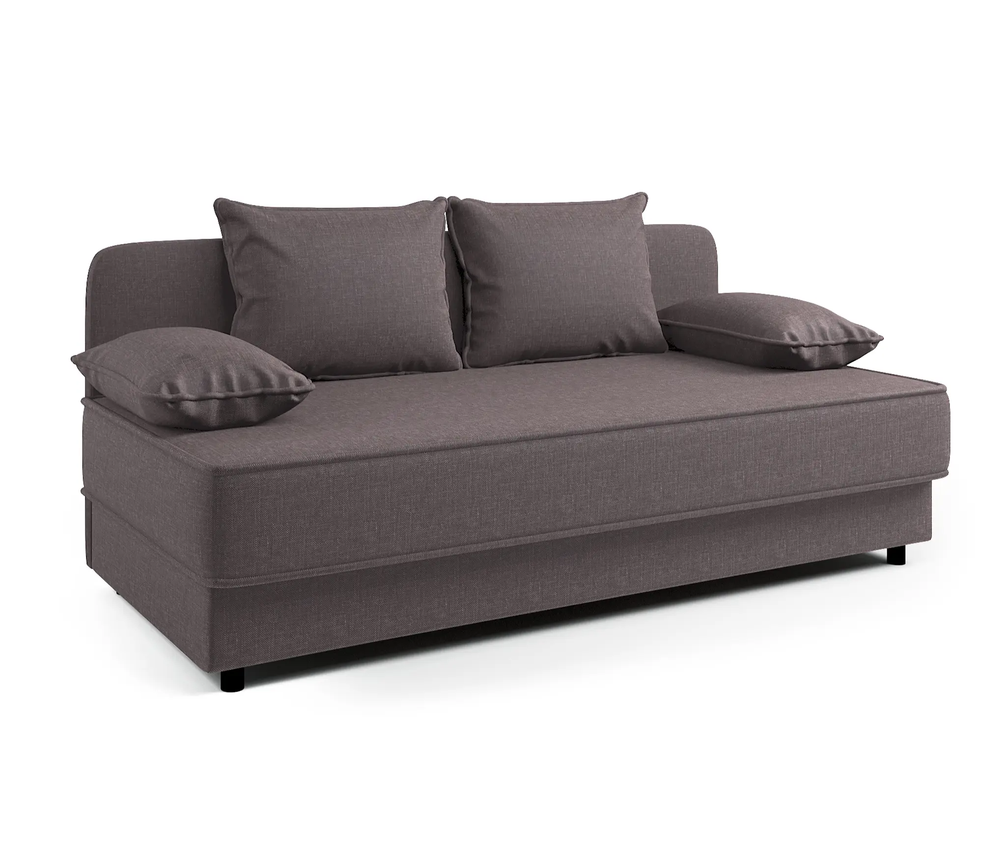 Изображение товара Кушетка Шарм-Дизайн Прима 194x82x81 см рогожка цвет латте с ящиком