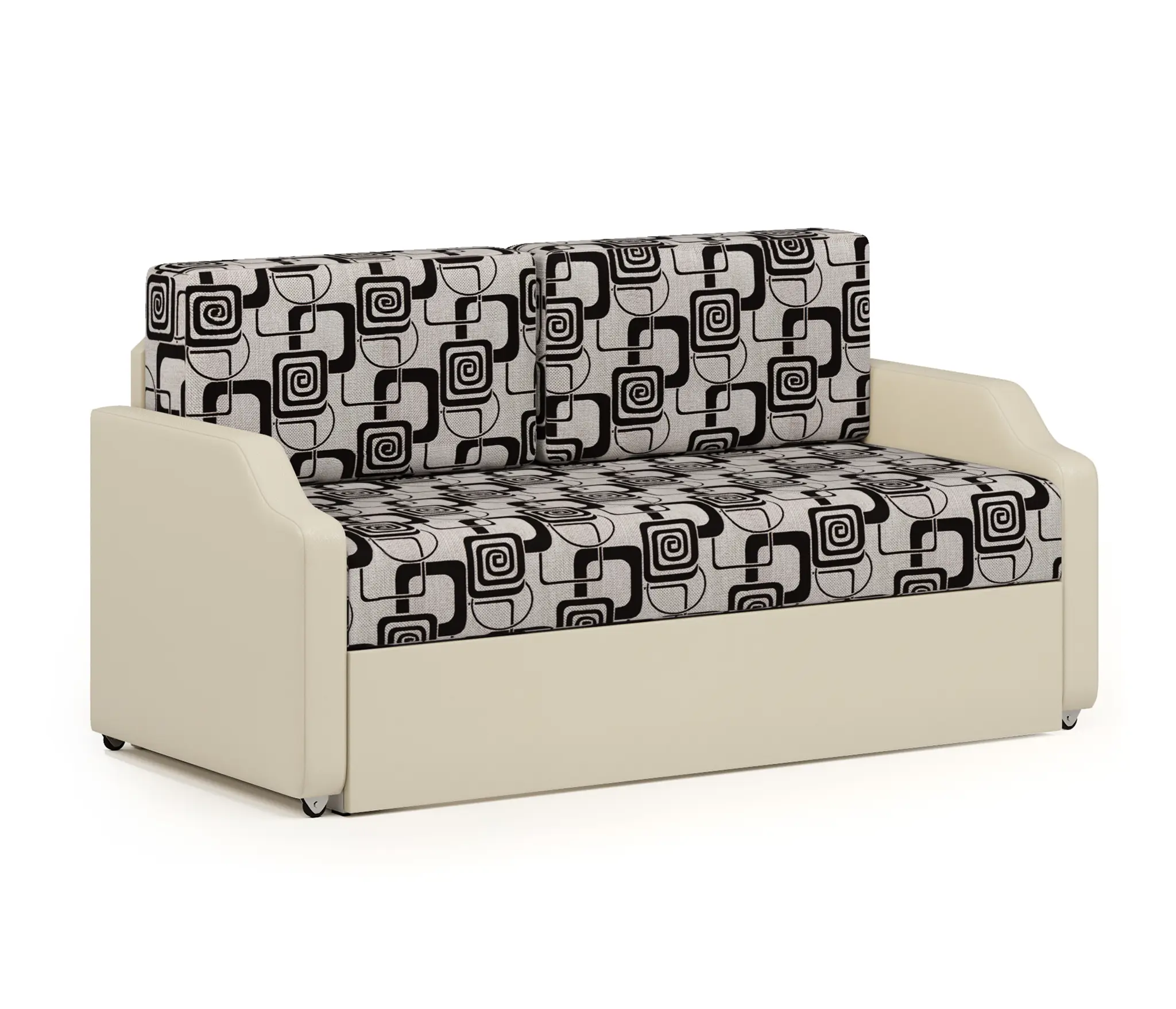 Изображение товара Диван-кушетка Шарм-Дизайн Малыш 148x66x69 см искусственная кожа бежевый с ромбами