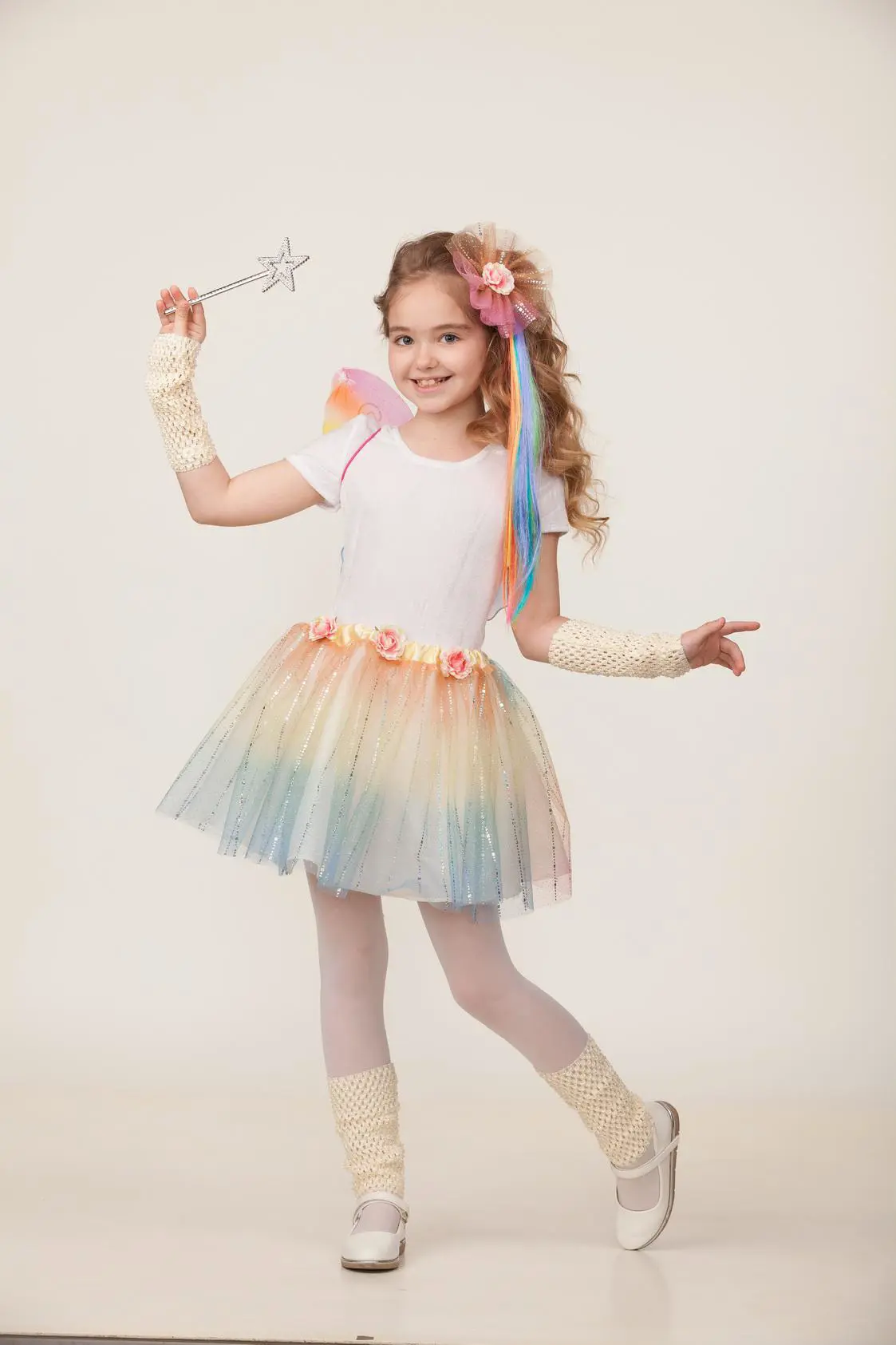 Изображение товара Карнавальный костюм Батик 22-78-116-60 детский Набор девочки Радужная Блёстка р. 116-60 22-78 для девочки