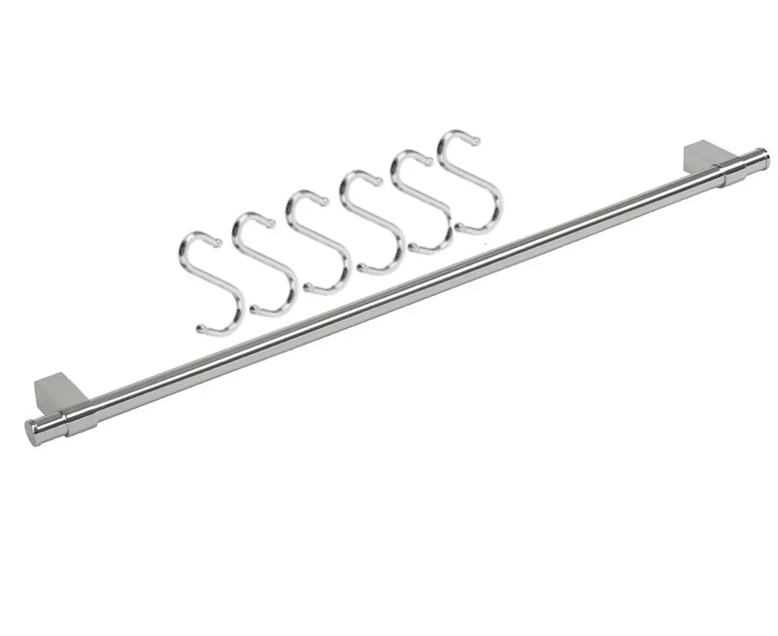Изображение товара Кухонный рейлинг Big House BH1000-CK6o 100x1.6x1.6 см Металл цвет хром