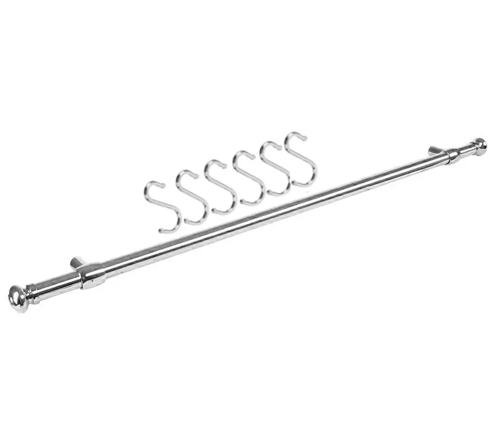 Изображение товара Кухонный рейлинг Big House BH1200-RCK6o 120x1.6x1.6 см Металл цвет хром