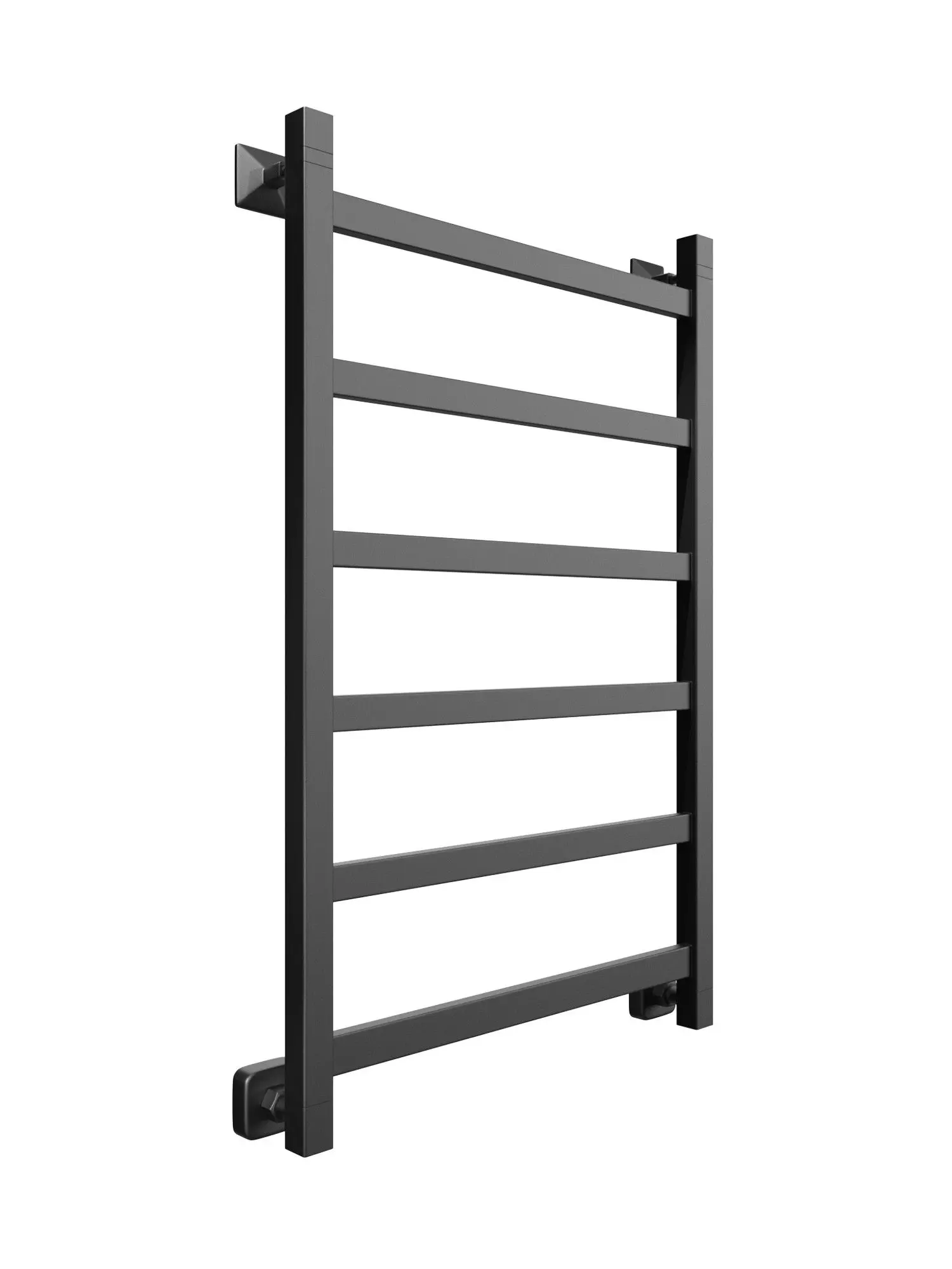 Изображение товара Полотенцесушитель водяной Двин J Plaza 50x60 см нержавеющая сталь 1/2" К3 квадрат цвет черный матовый