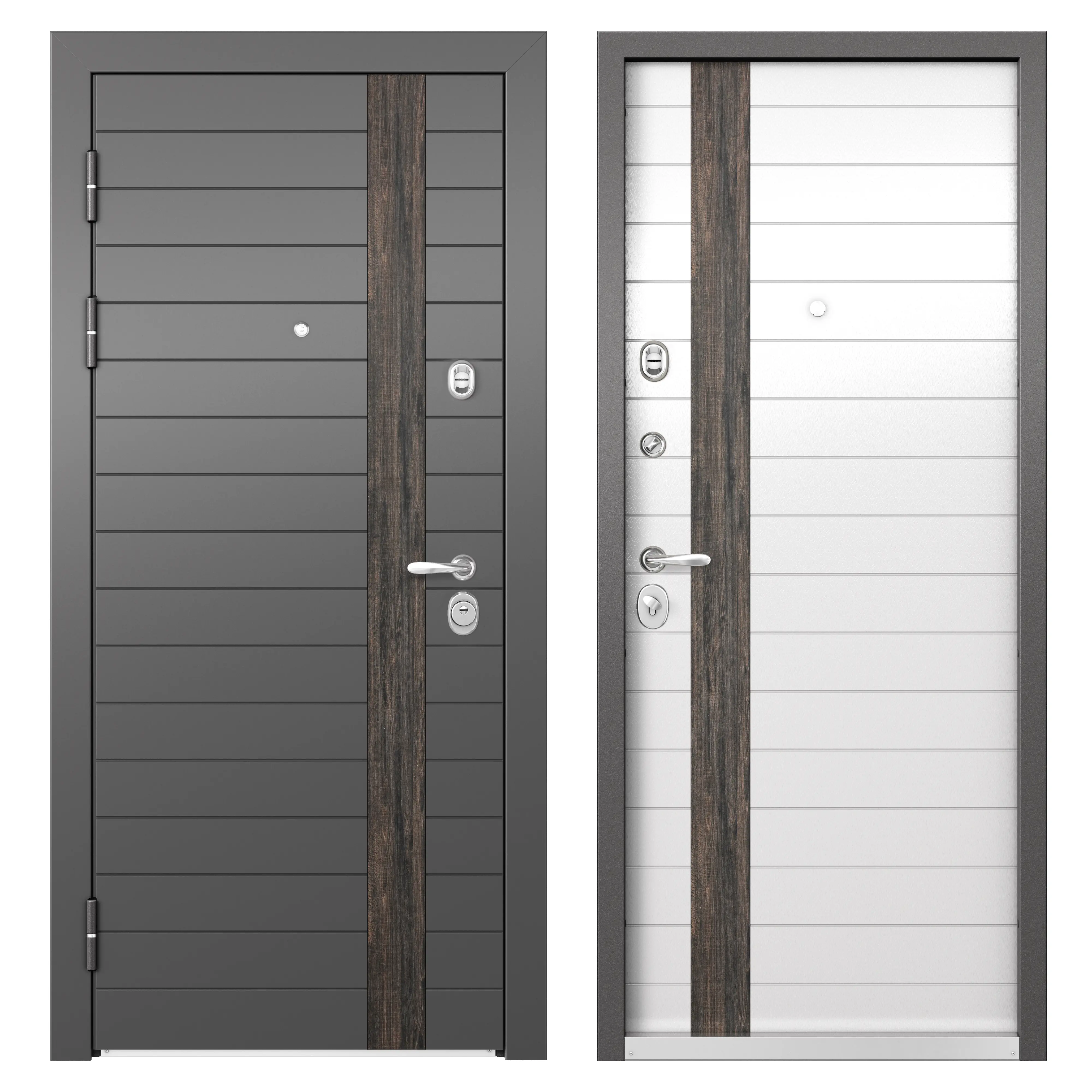 Изображение товара Входная металлическая дверь ТОРЕКС Фолд Райс левая белая 205х88 см