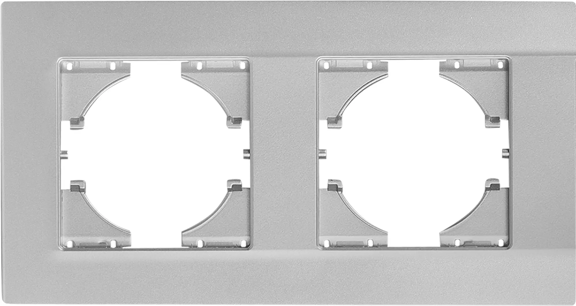 Изображение товара Рамка для розеток и выключателей Gusi Electric City 2 поста серебро Россия