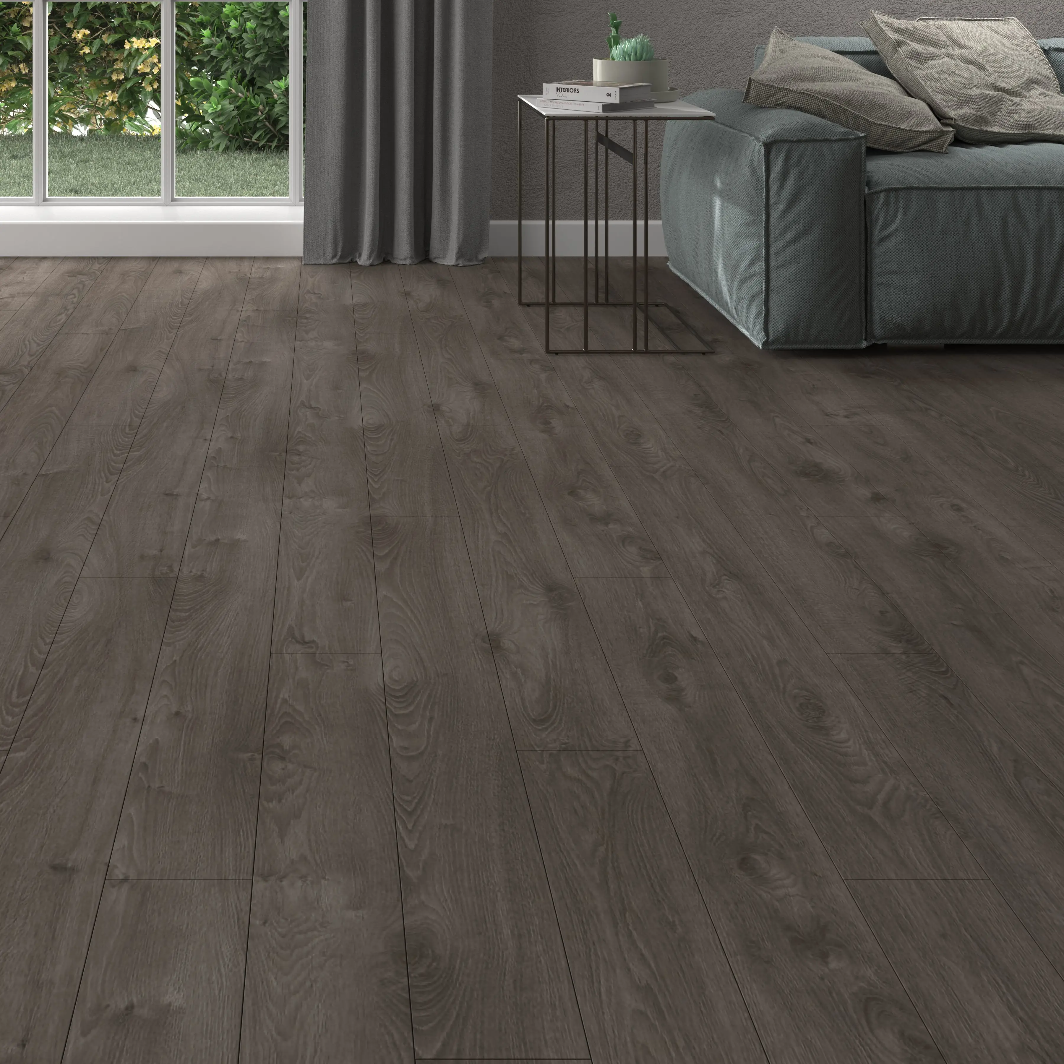 Изображение товара Ламинат "Дуб Эбер", 8 мм, 33 класс, серый, с фаской, 1. 8336 м2