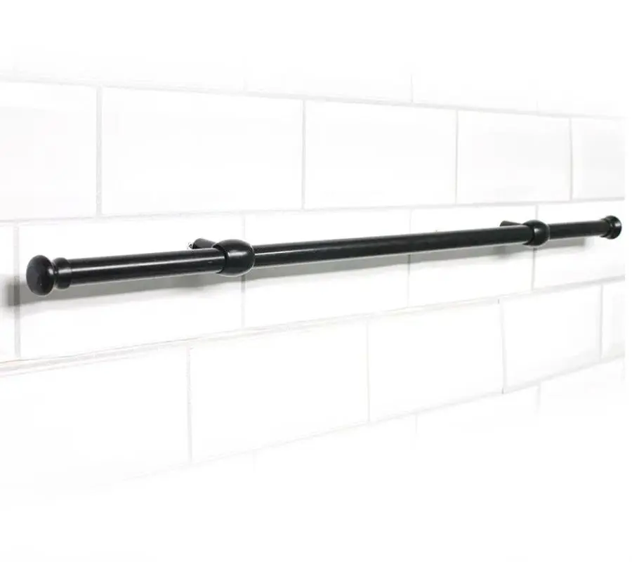 Изображение товара Кухонный рейлинг Big House BL1000BK-R- 100x1.6x1.6 см Металл цвет черный