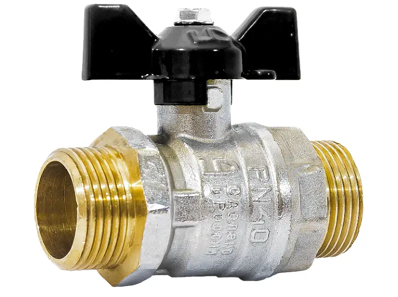 Изображение товара Кран шаровой прямой LD DN25 PN40 1" НР латунь ручка бабочка